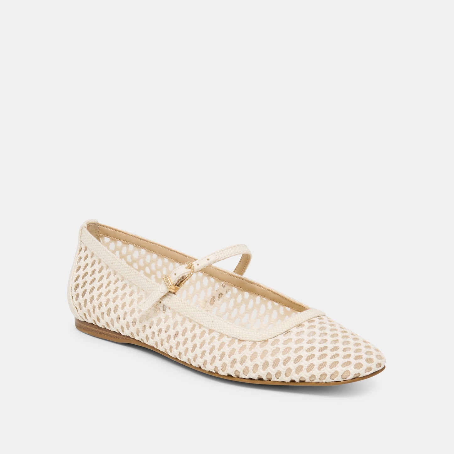 Reyes White Woven Raffia Ballet Flats Dolce Vita Outlet