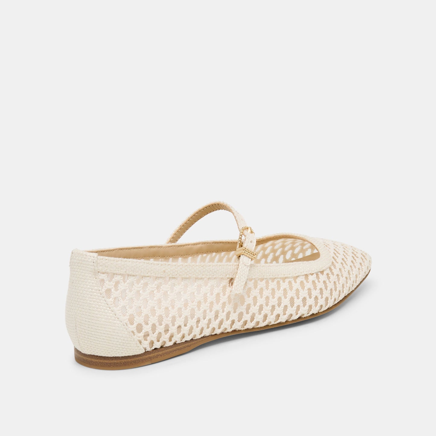 Reyes White Woven Raffia Ballet Flats Dolce Vita Outlet