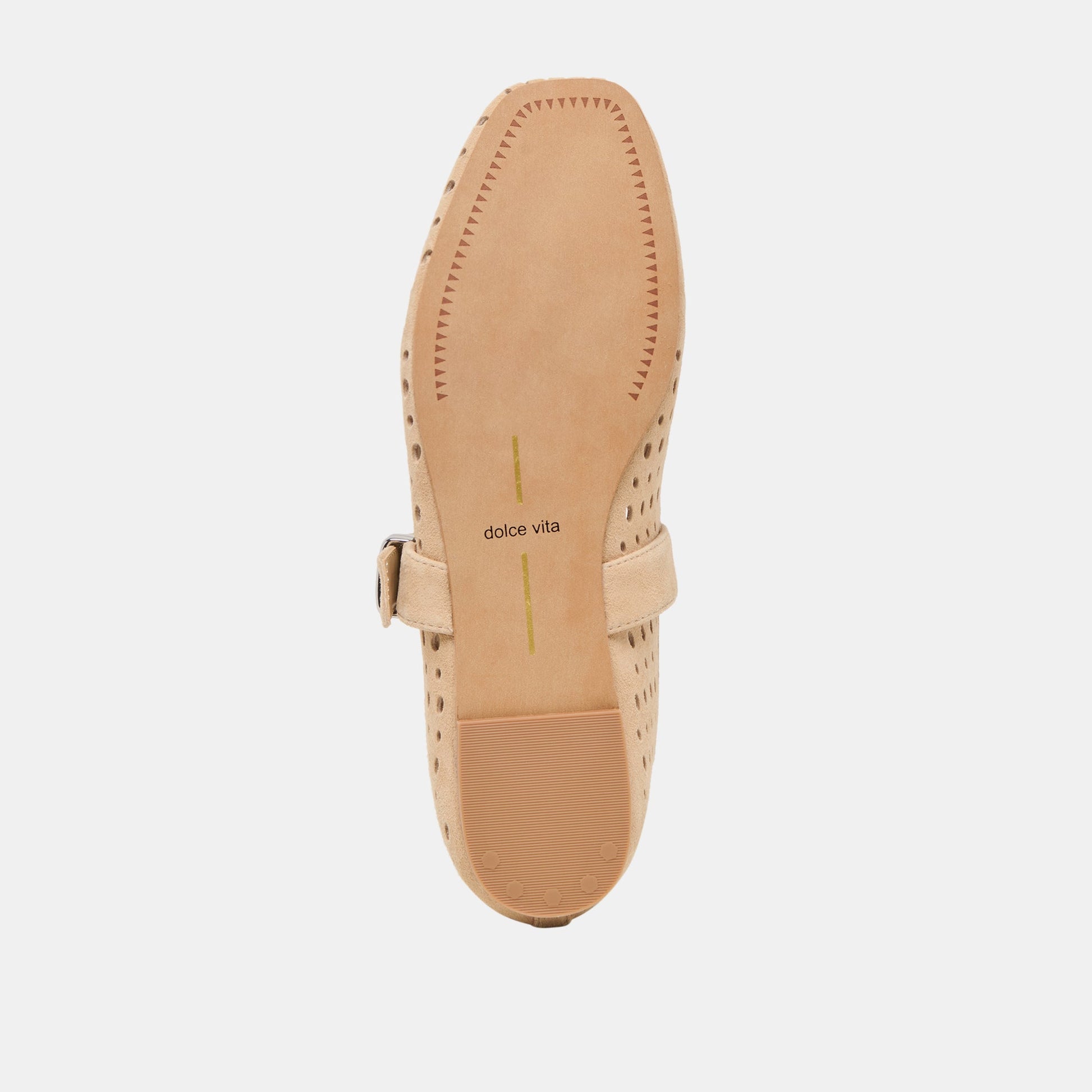 Mikel Camel Perforated Suede Ballet Flats Dolce Vita us