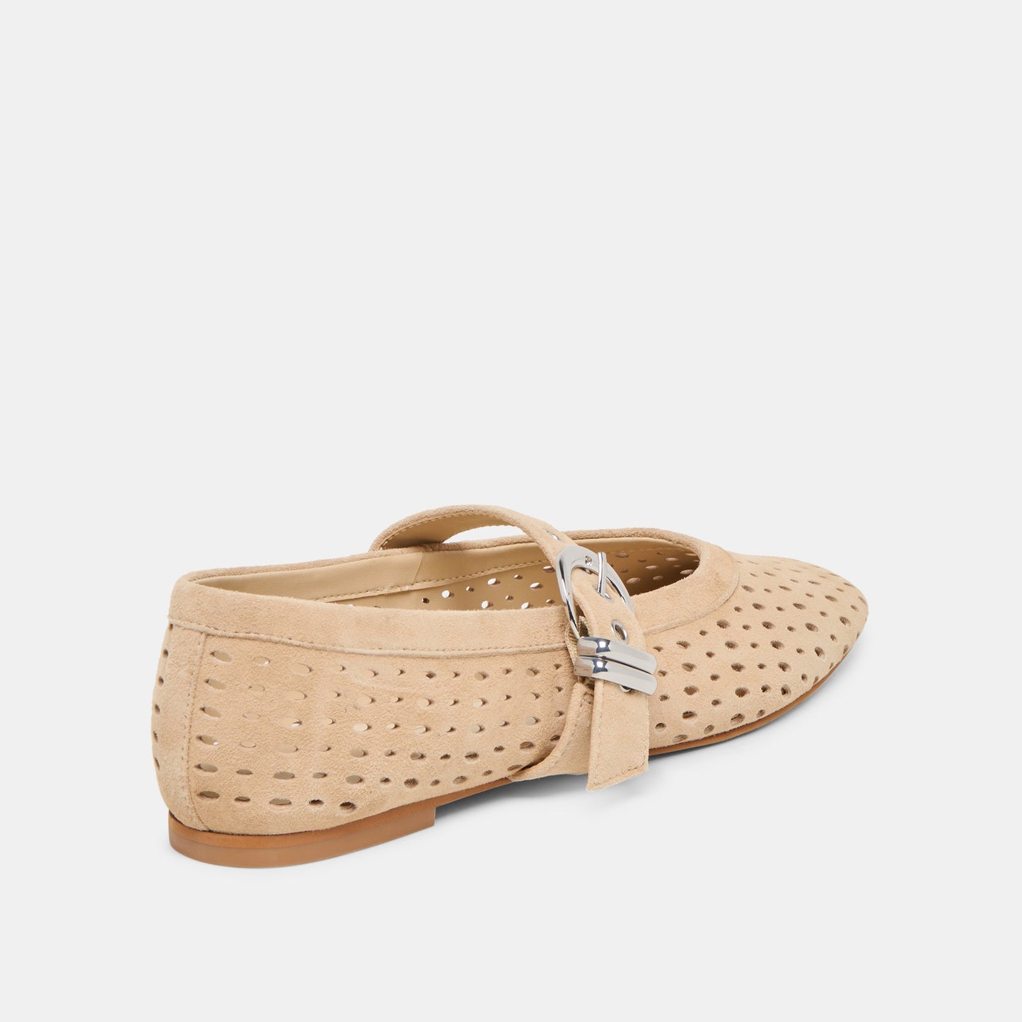 Mikel Camel Perforated Suede Ballet Flats Dolce Vita us