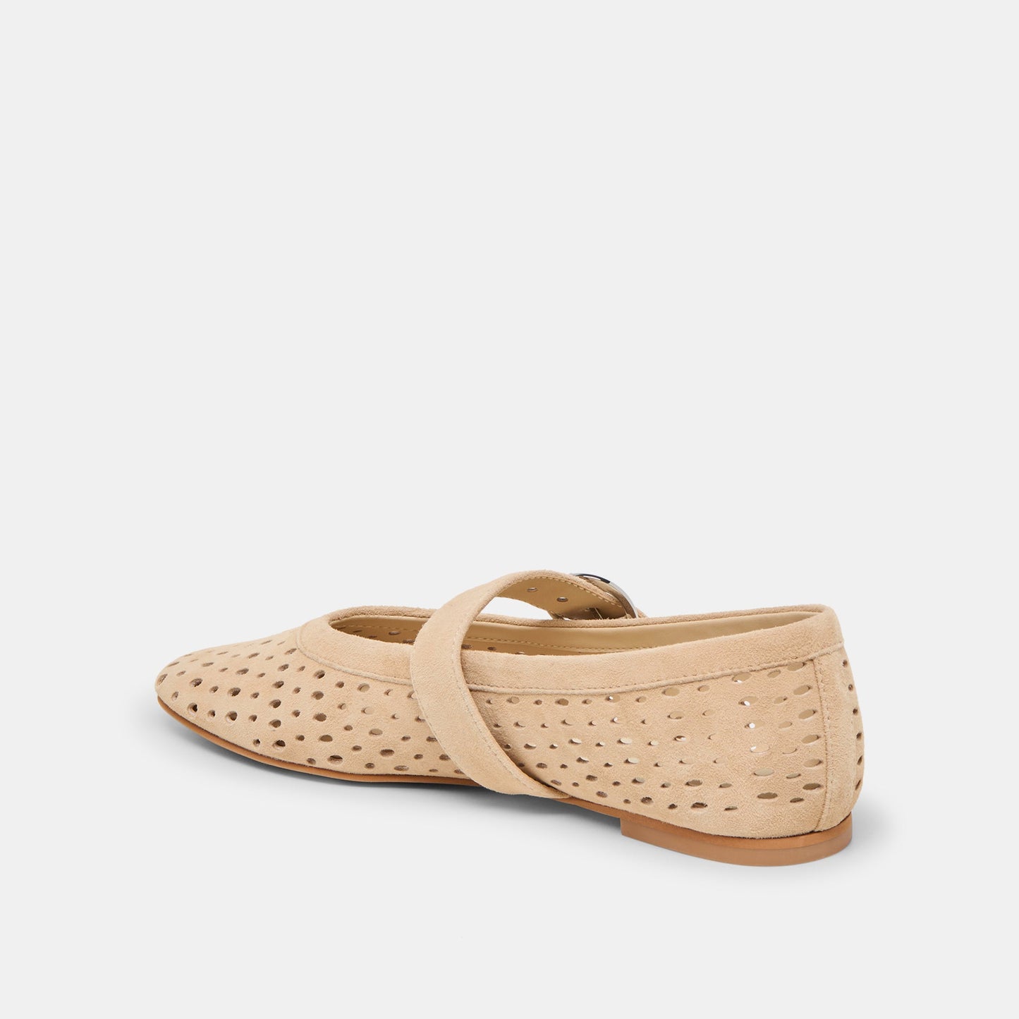 Mikel Camel Perforated Suede Ballet Flats Dolce Vita us