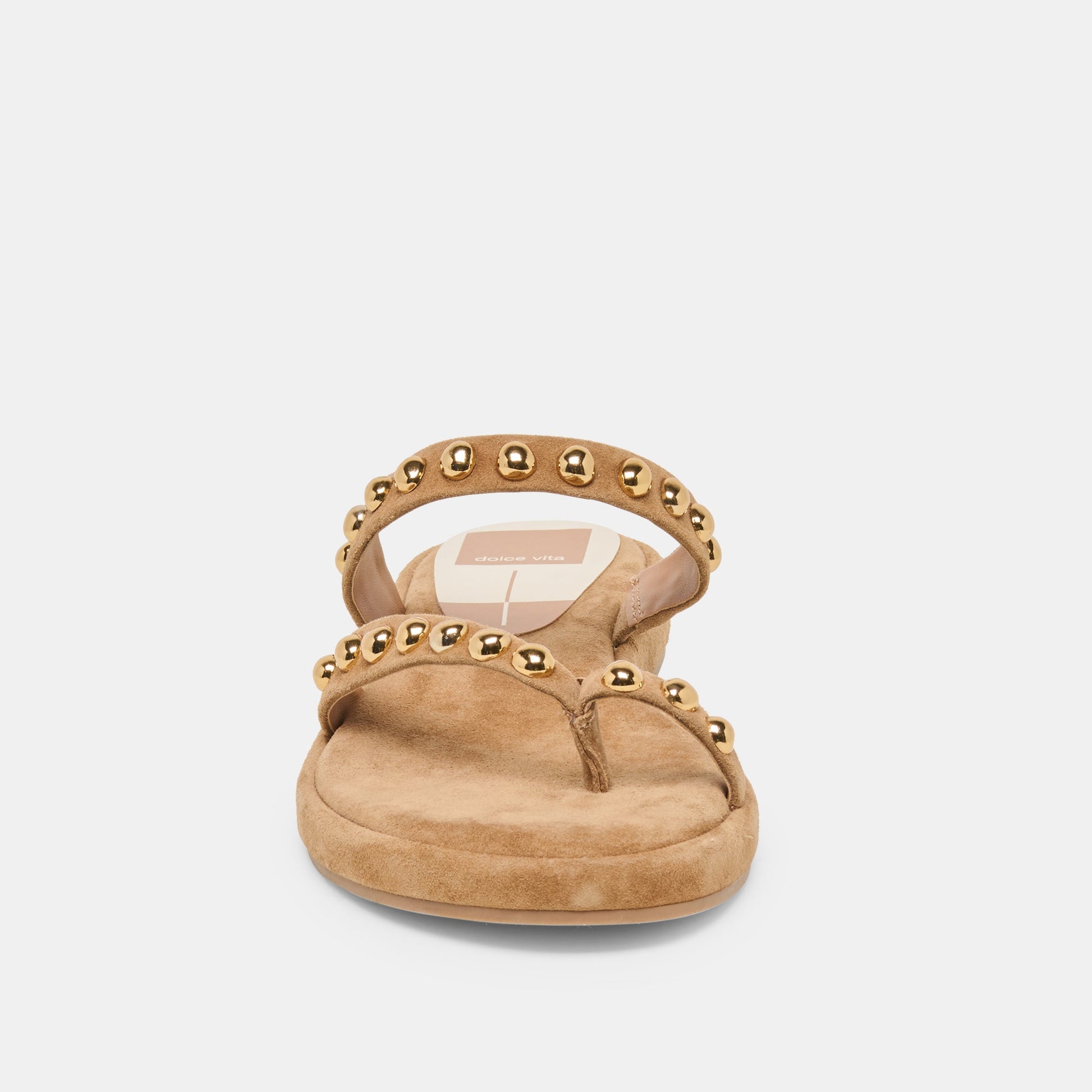 Amary Stud Lt Brown Suede Sandals Dolce Vita Outlet