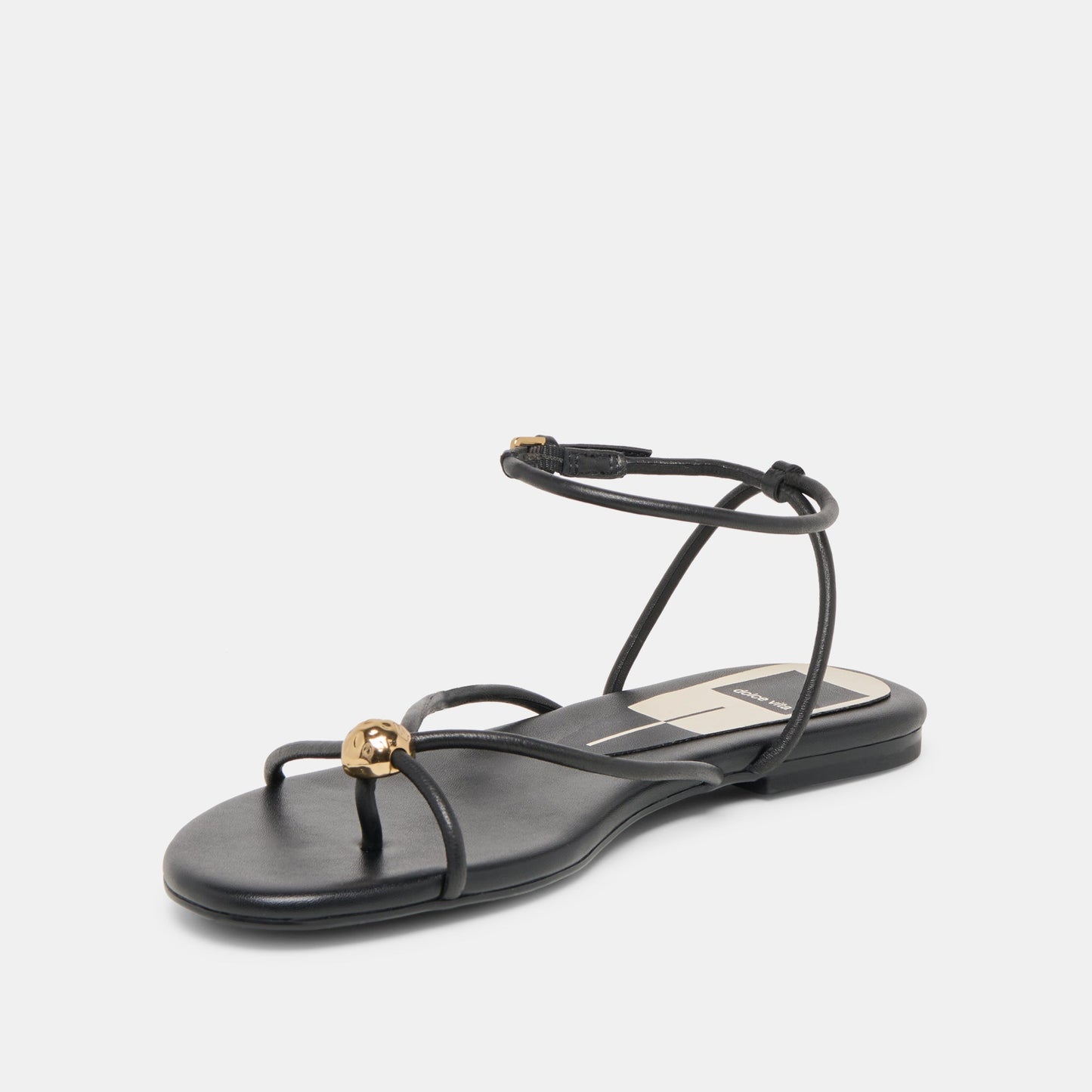 Kenley Black Leather Sandals Dolce Vita Discount