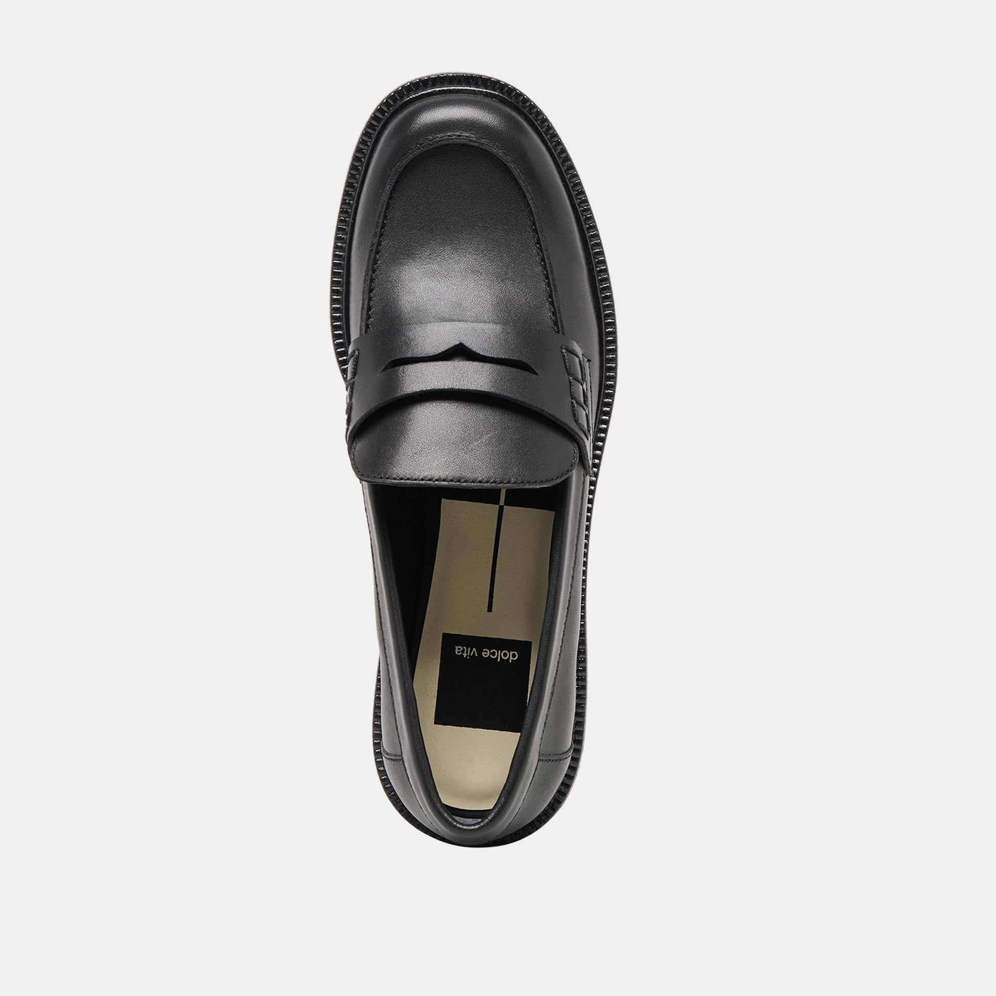 Tiggy Black Leather Loafers Dolce Vita Outlet