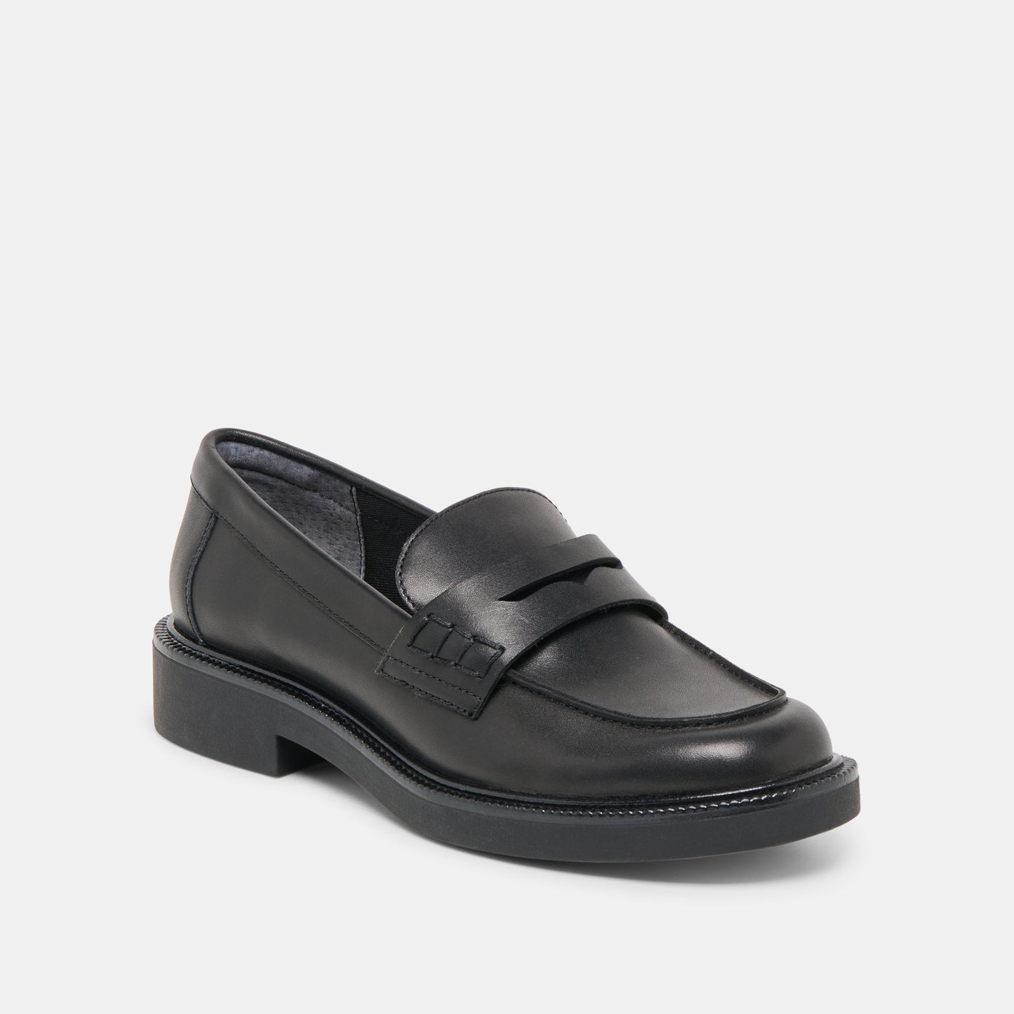 Tiggy Black Leather Loafers Dolce Vita Outlet