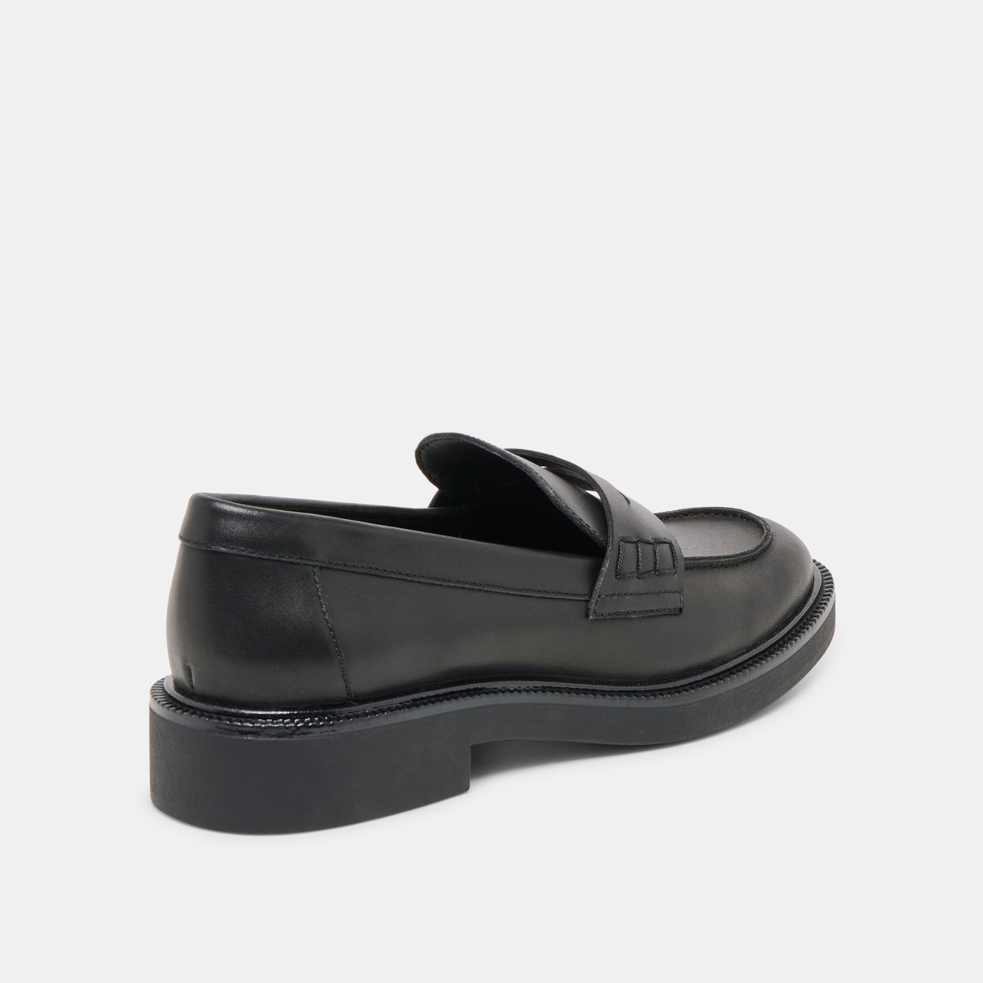 Tiggy Black Leather Loafers Dolce Vita Outlet