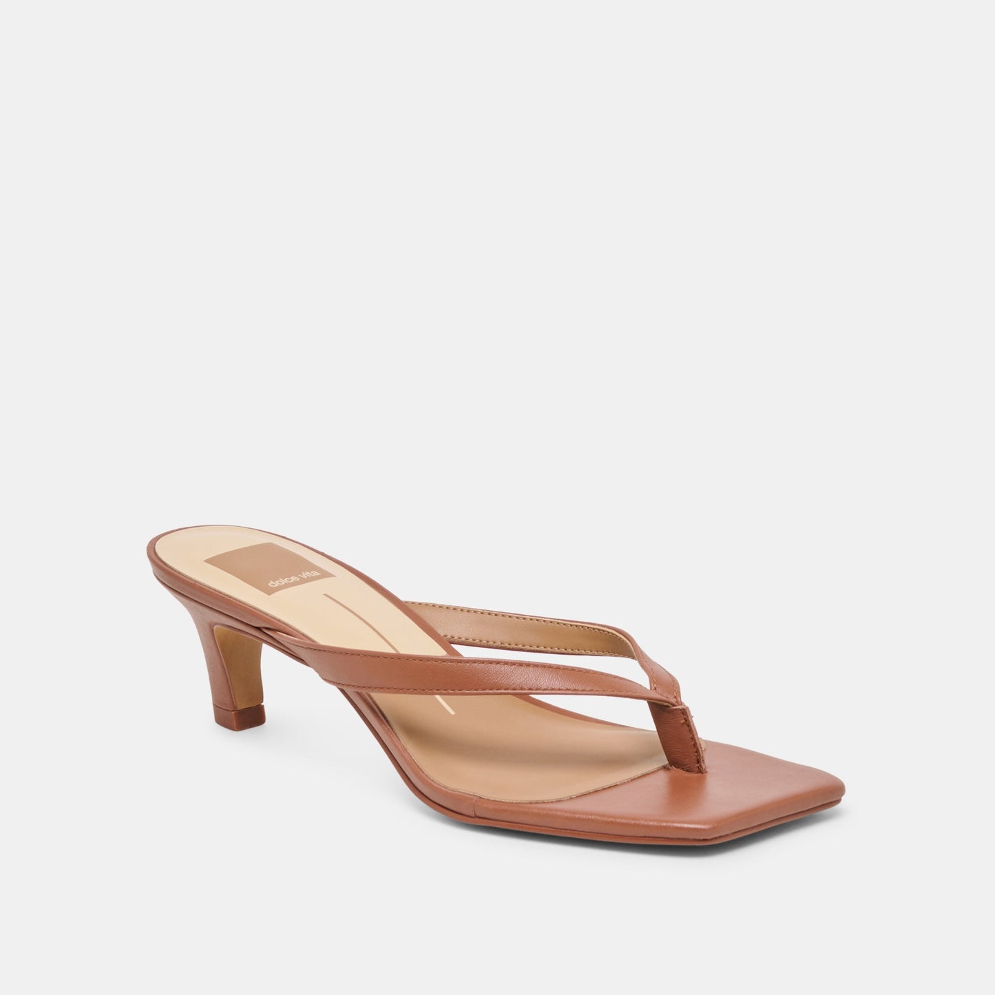 Ramia Cognac Leather Heels Dolce Vita New
