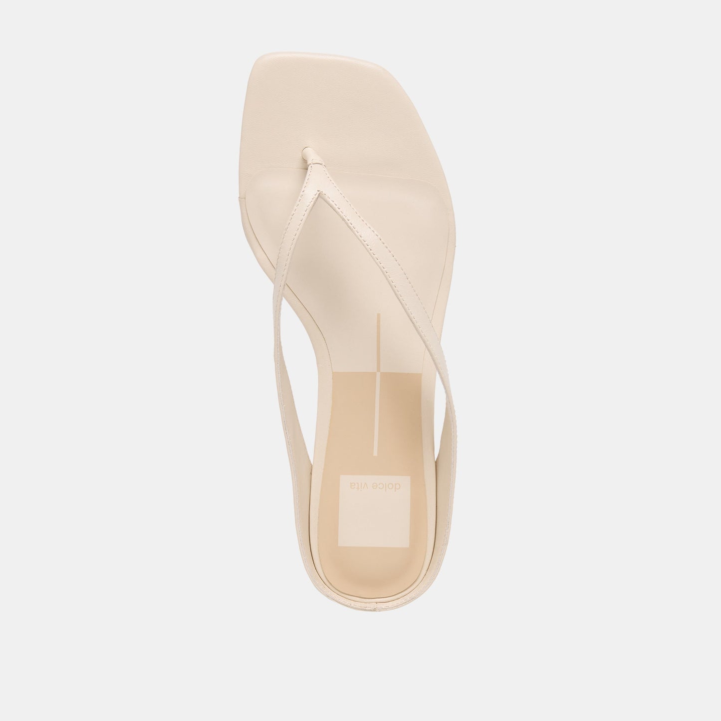 GIZEL Bone Leather Thong Square-Toe Sandals Dolce Vita Discount