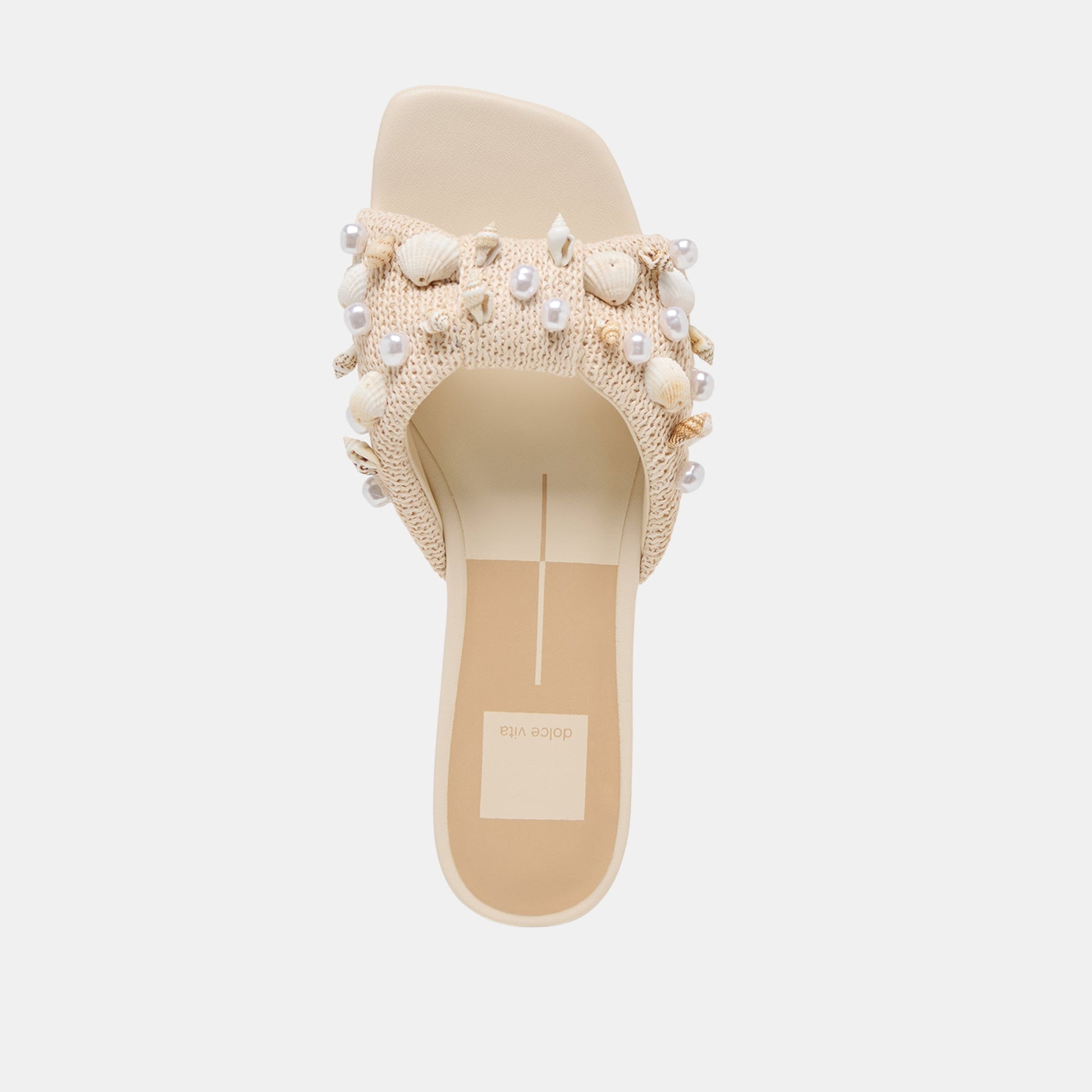 Lizza Oatmeal Beaded Raffia Sandals Dolce Vita Sale