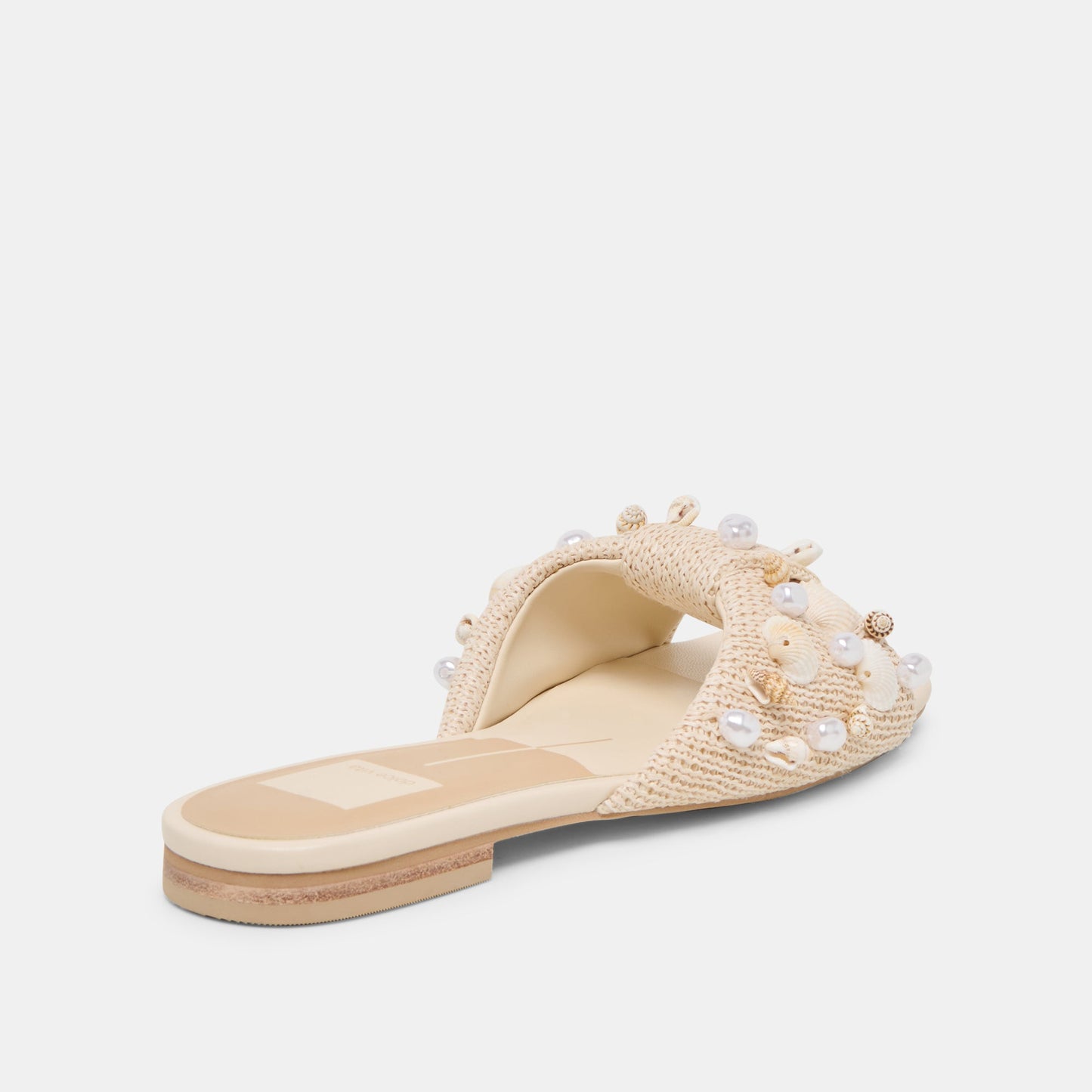 Lizza Oatmeal Beaded Raffia Sandals Dolce Vita Sale