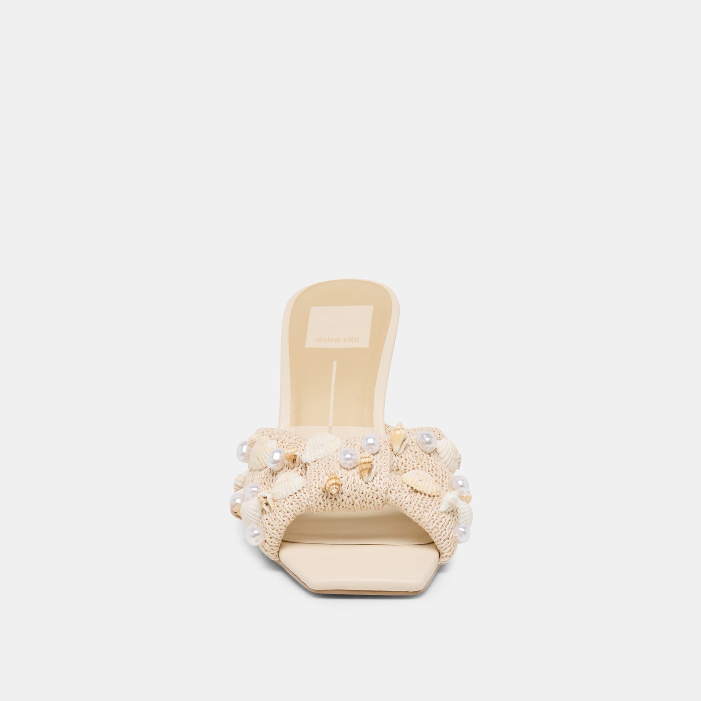 Tylah Oatmeal Beaded Raffia Heels Dolce Vita Outlet