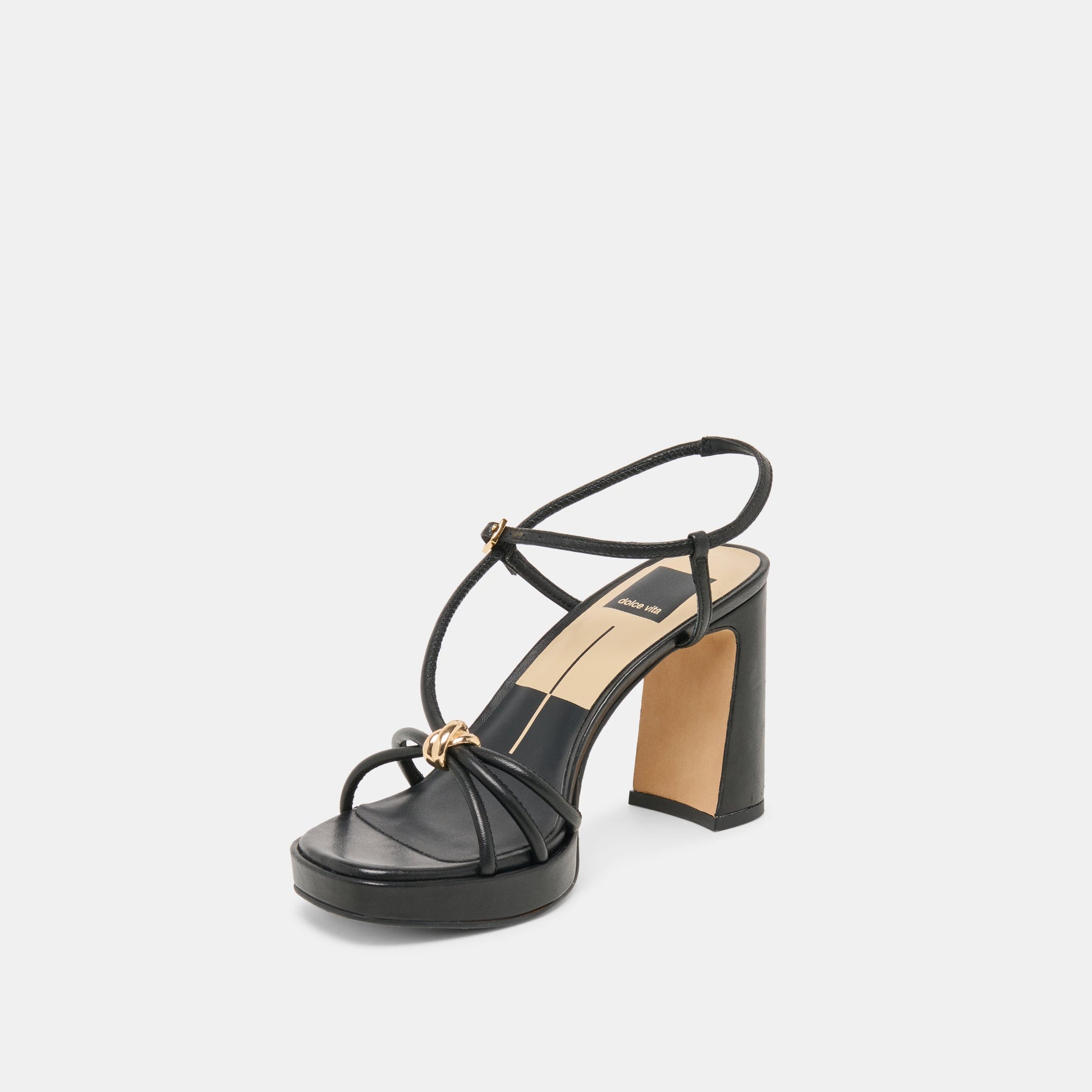 Odete Black Leather Heels Dolce Vita On sale