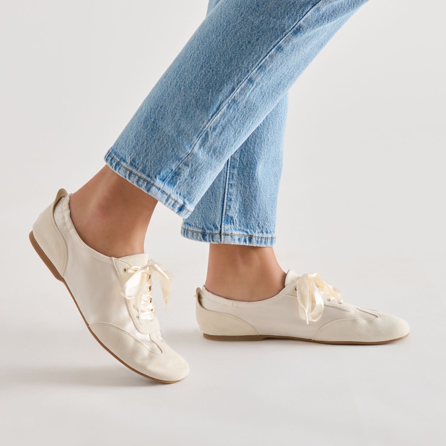 Itzy Vanilla Satin Sneakers Dolce Vita For sale