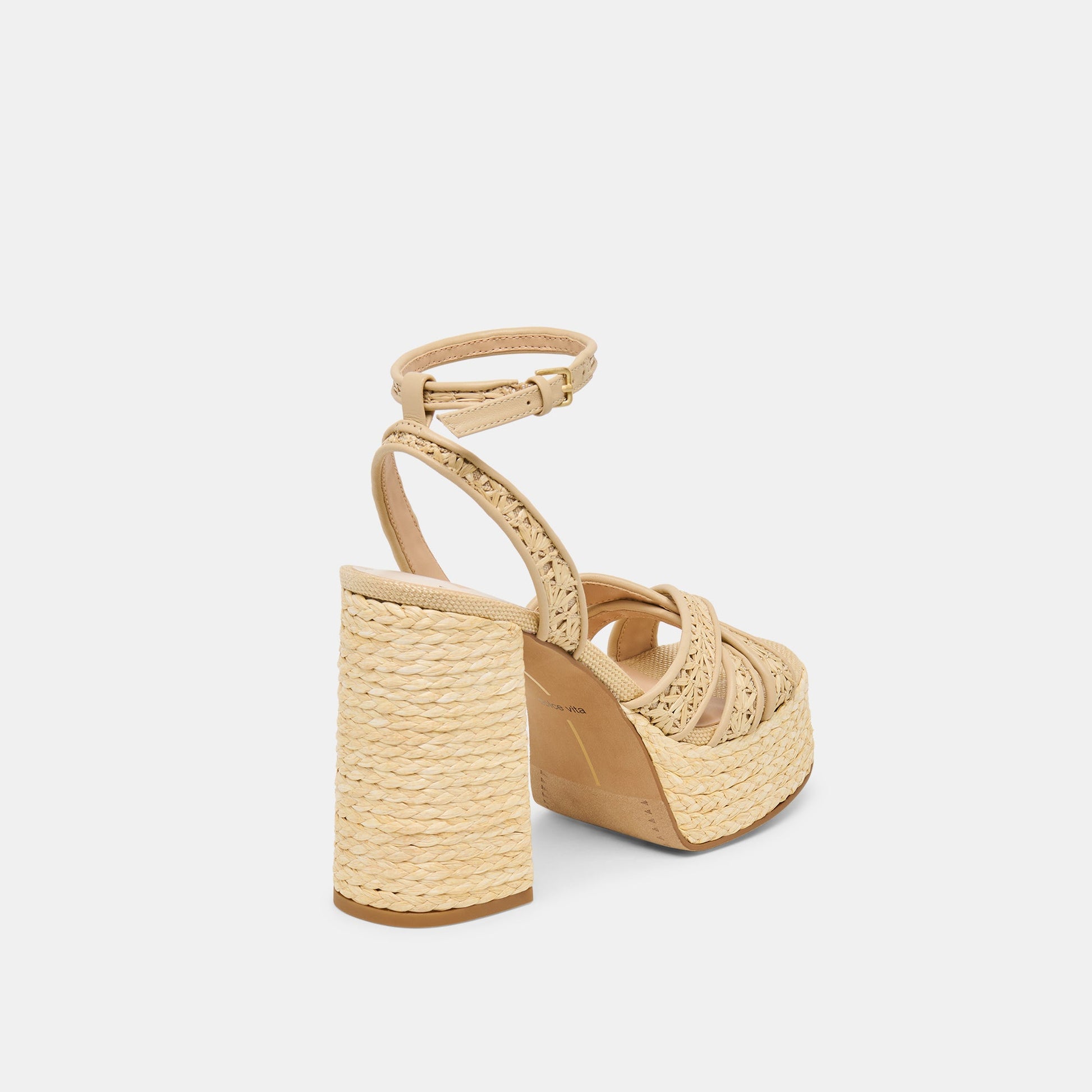 Danila Lt Natural Cross Hatch Raffia Heels Dolce Vita us