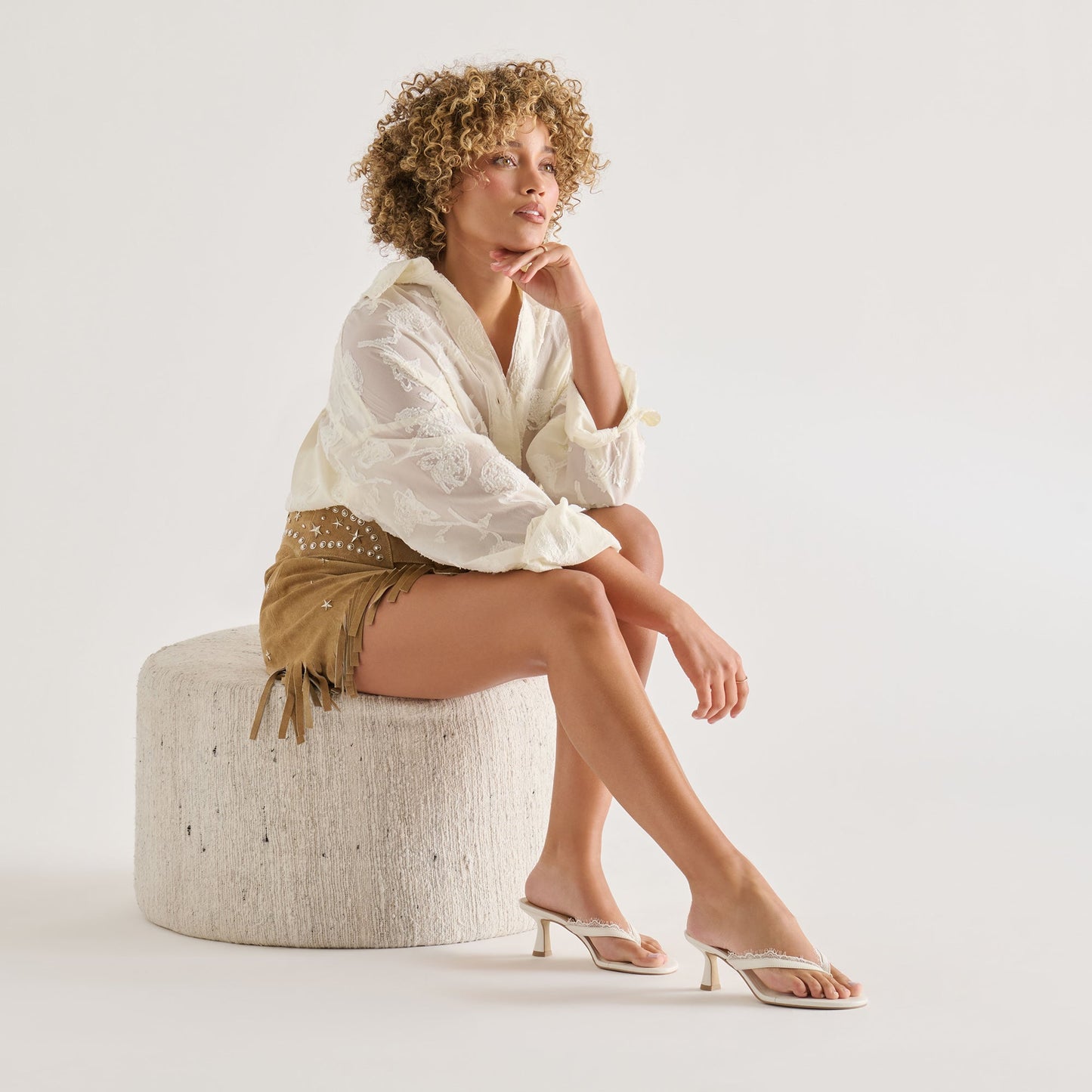 Daksie Lace True White Leather Heels Dolce Vita Sale