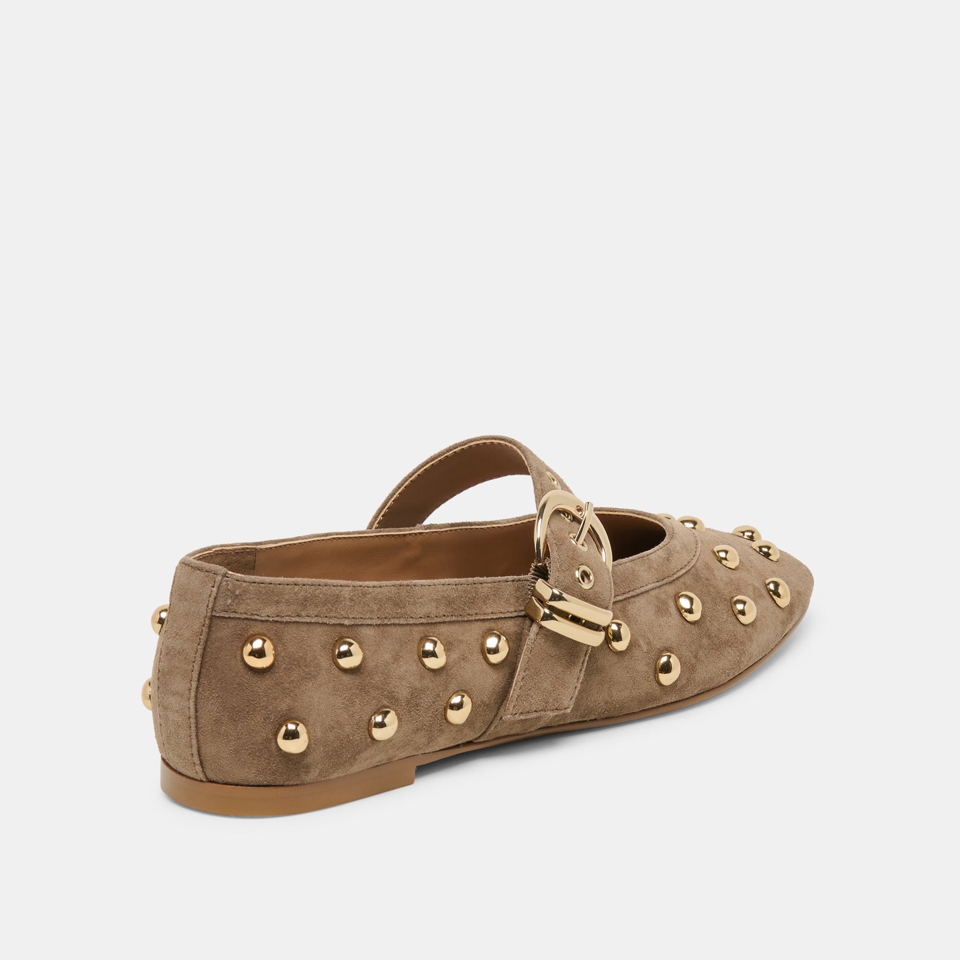 Mikel Stud Olive Suede Ballet Flats Dolce Vita Outlet