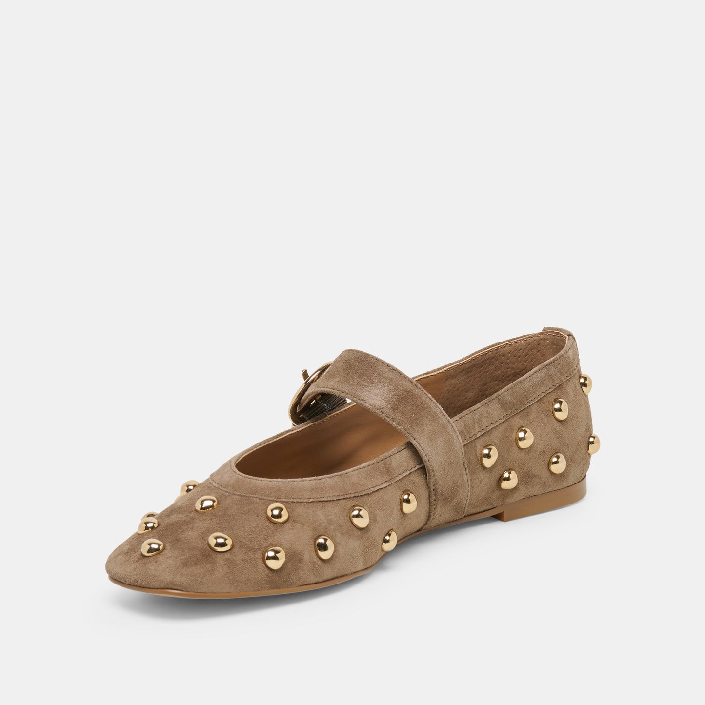 Mikel Stud Olive Suede Ballet Flats Dolce Vita Outlet
