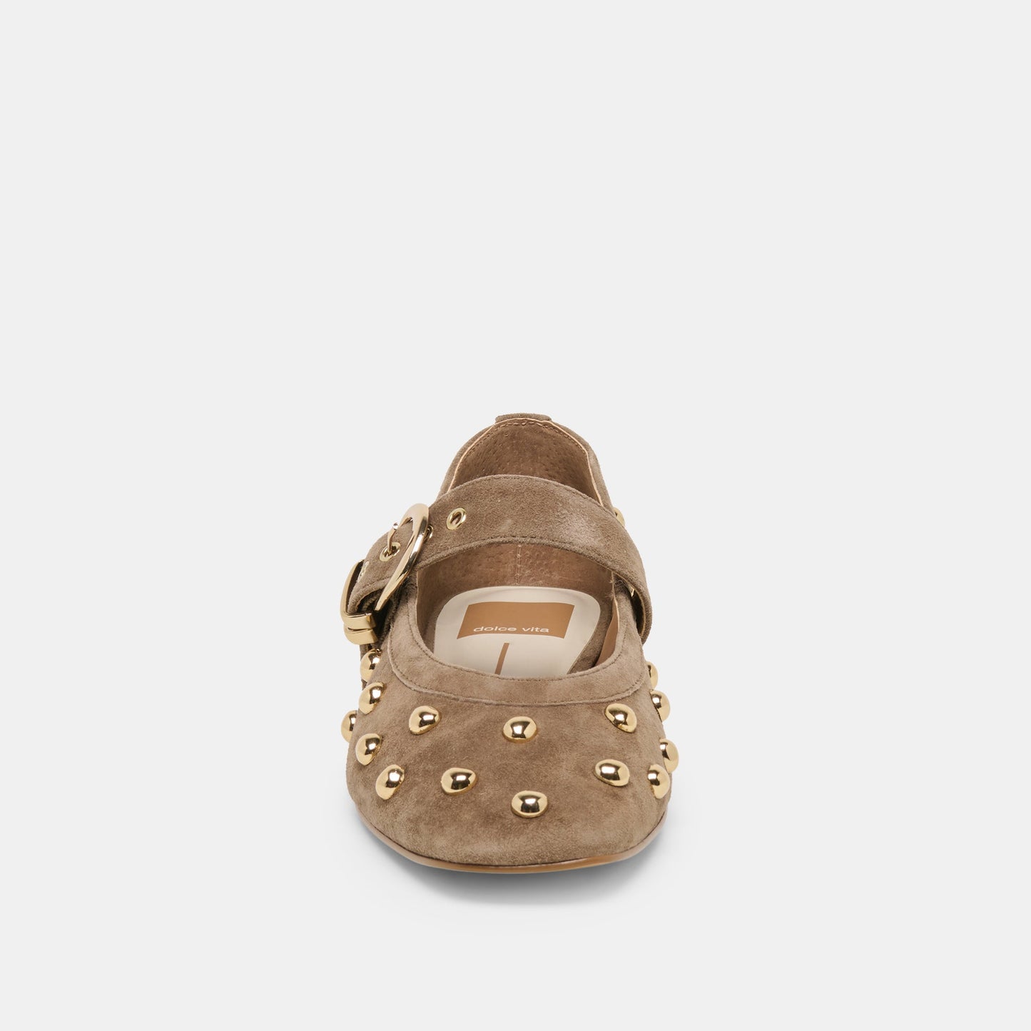 Mikel Stud Olive Suede Ballet Flats Dolce Vita Outlet