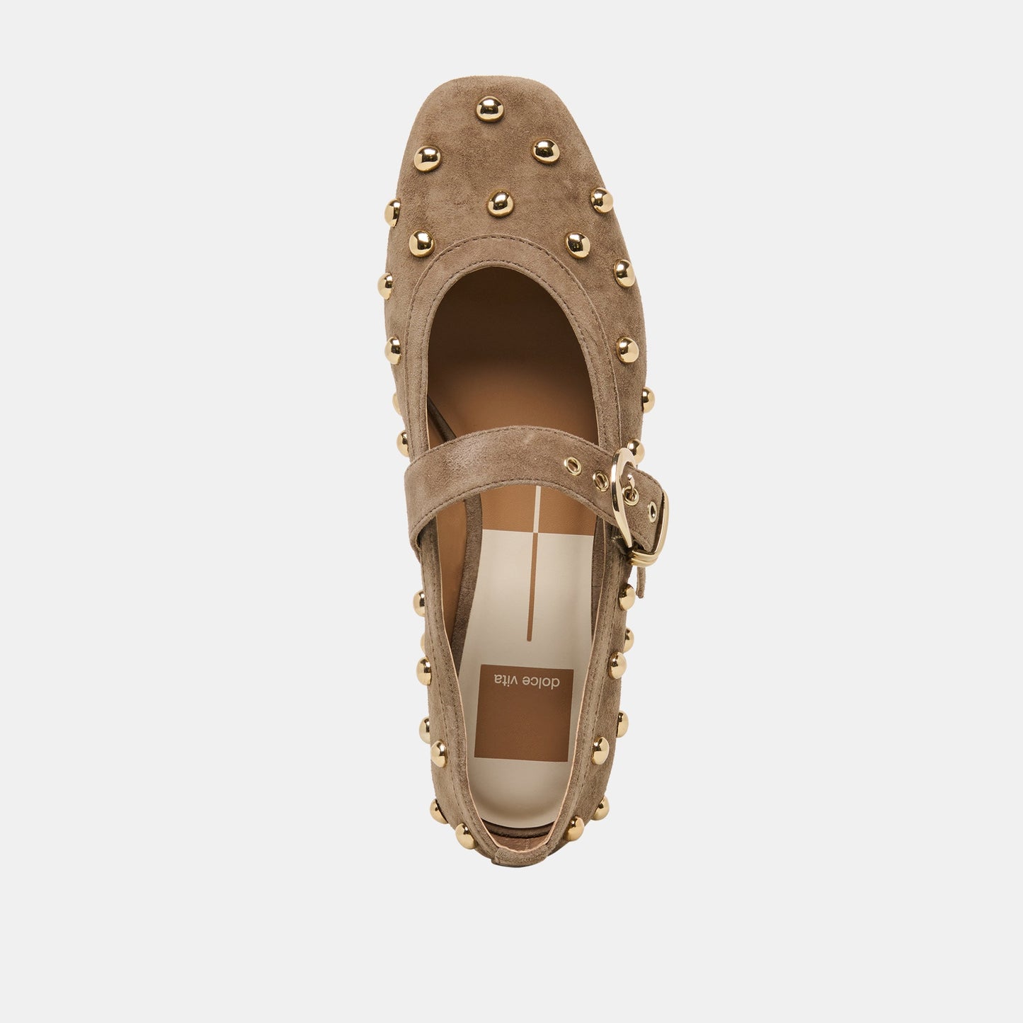 Mikel Stud Olive Suede Ballet Flats Dolce Vita Outlet