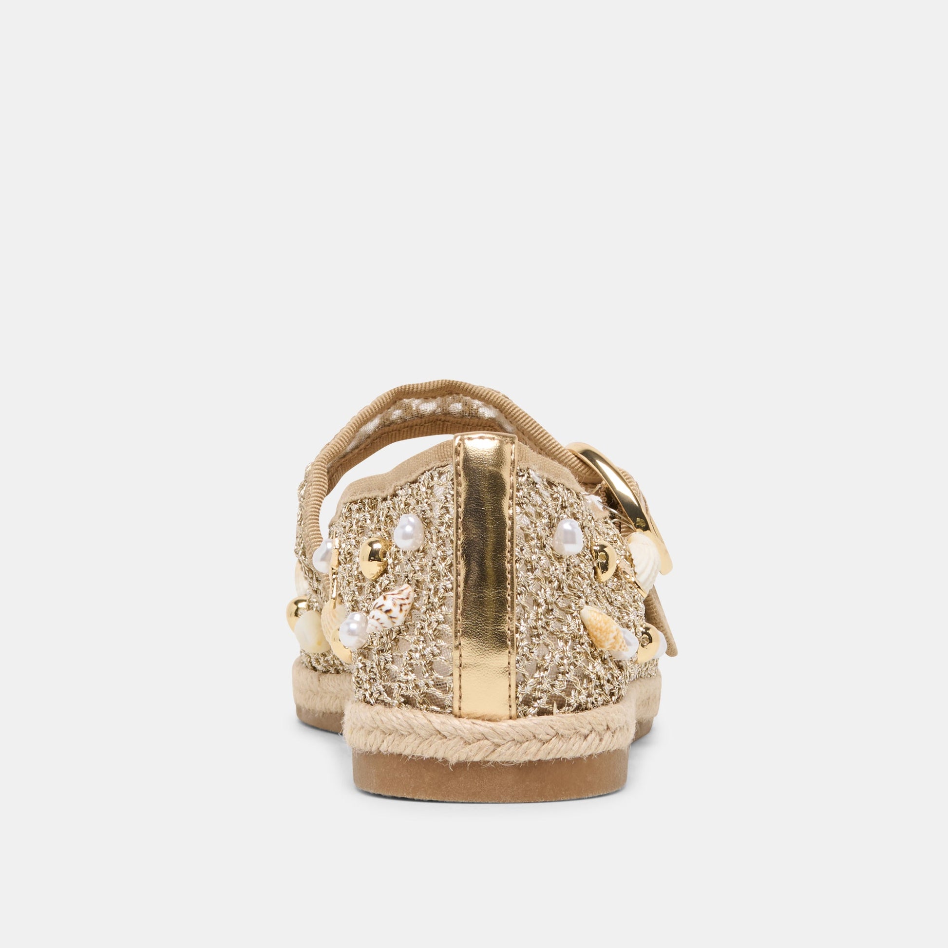 Ralph Gold Beaded Raffia Ballet Flats Dolce Vita Online