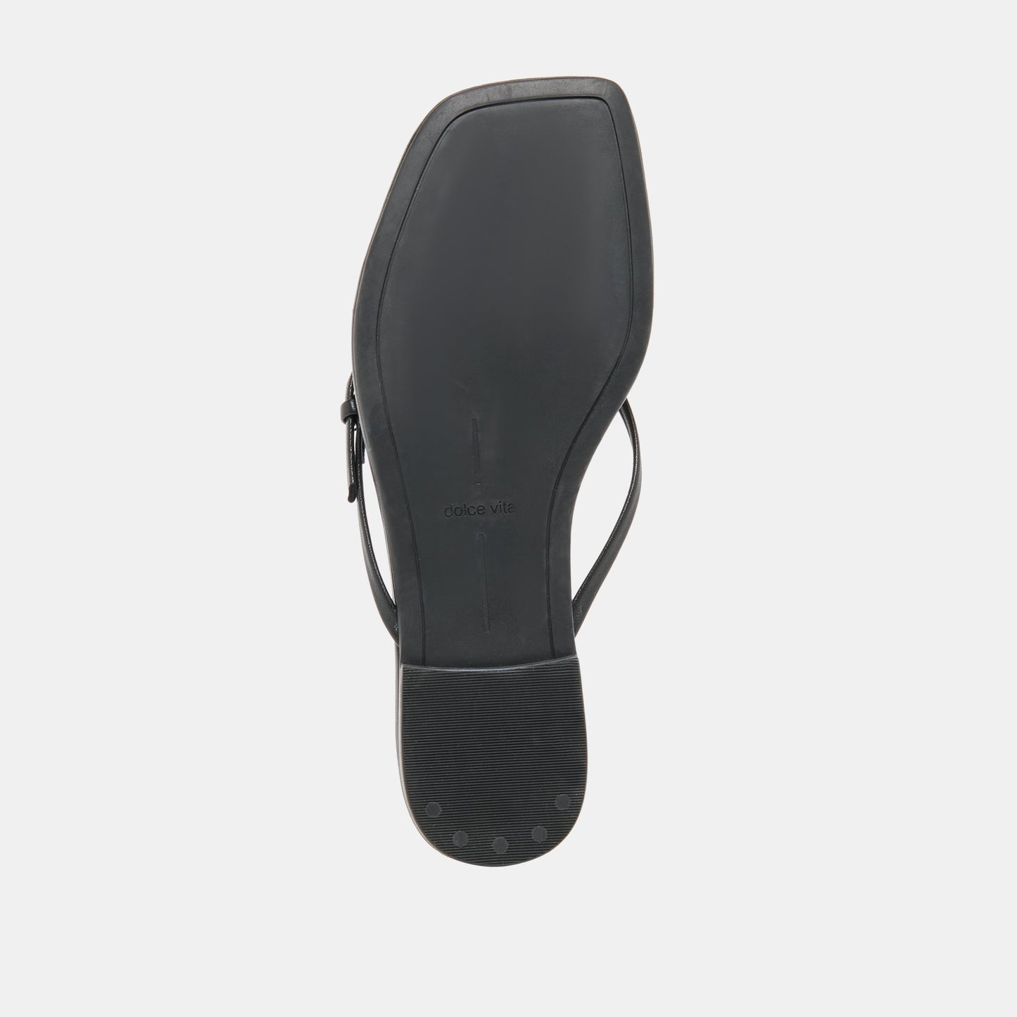 MALTA Black Leather Buckle Flip-Flop Sandals Dolce Vita Outlet