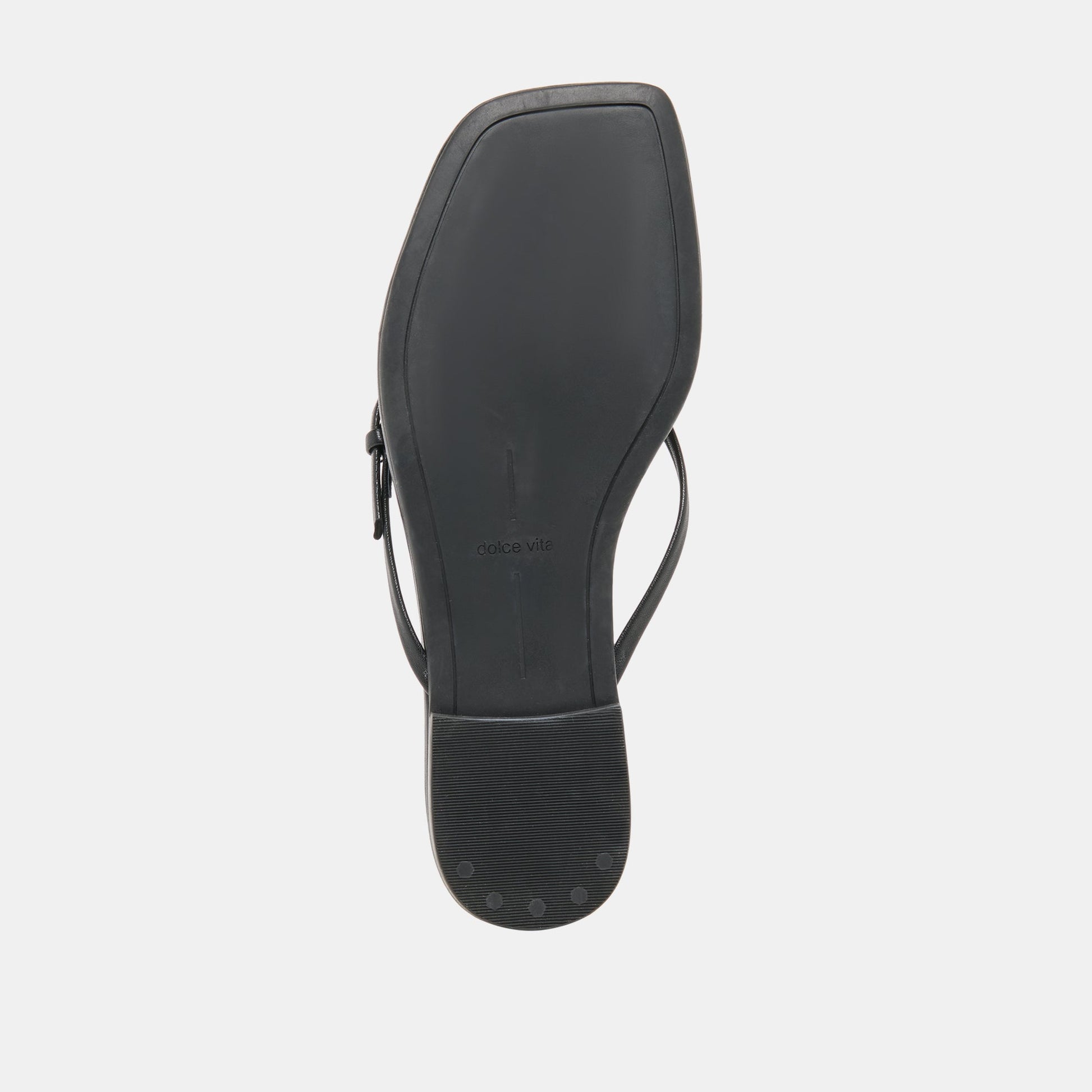 MALTA Black Leather Buckle Flip-Flop Sandals Dolce Vita Outlet