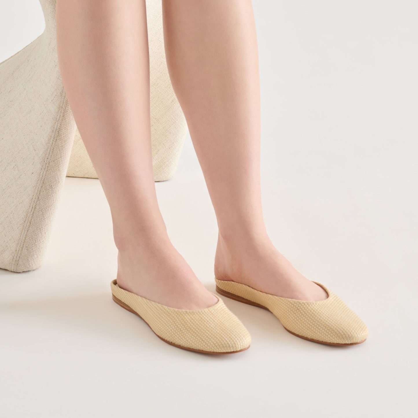 Eila Lt Natural Raffia Flats Dolce Vita us