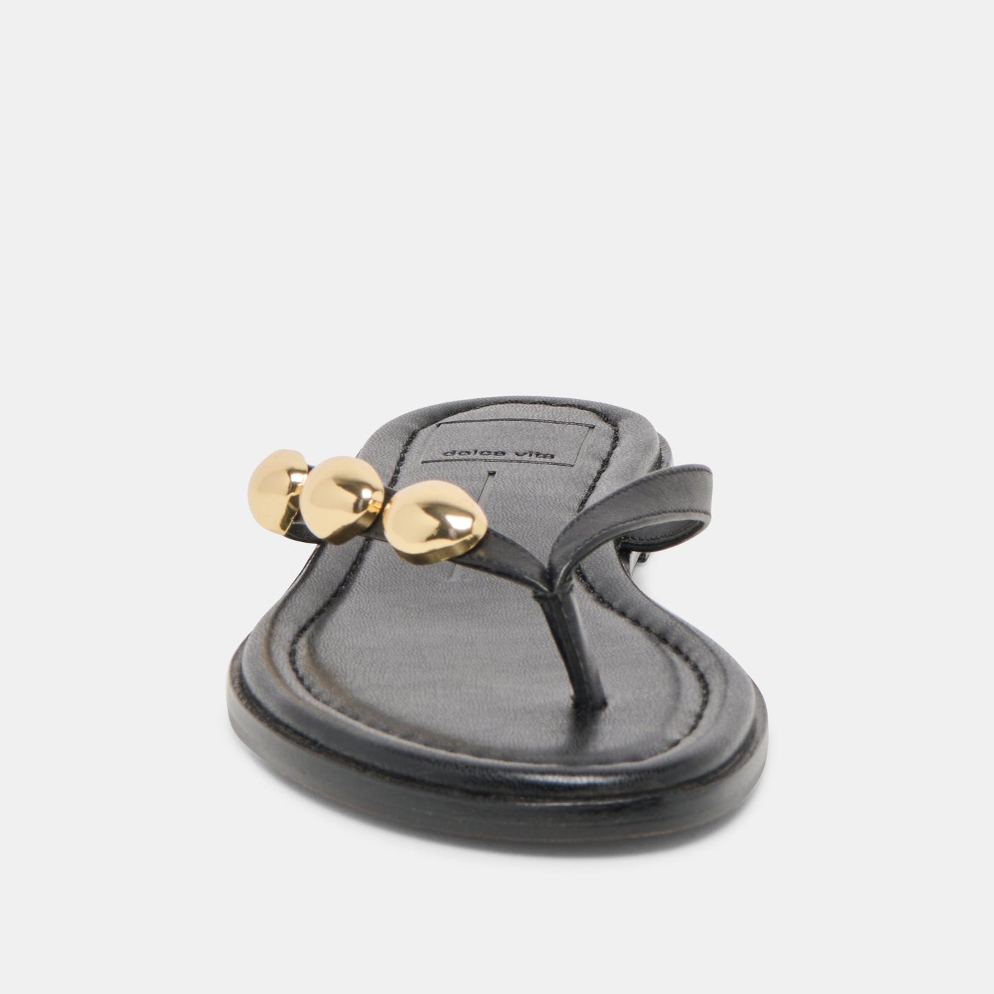 Juny Black Leather Sandals Dolce Vita For sale