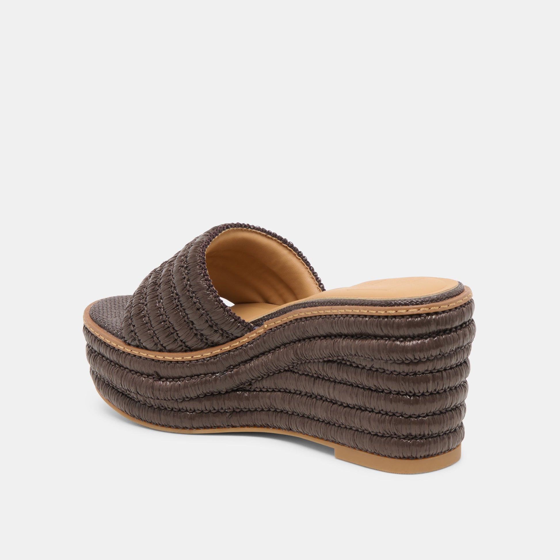 Throne Chocolate Raffia Wedges Dolce Vita Outlet