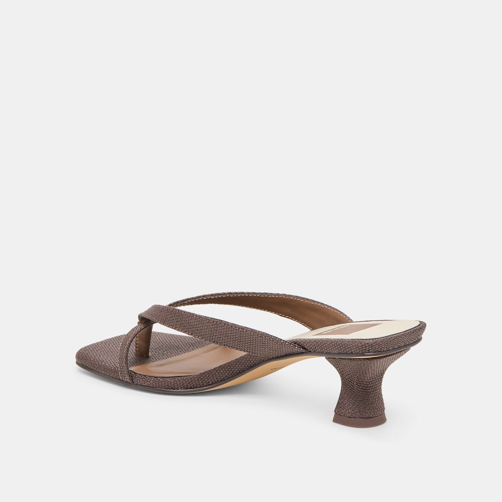 Brevel Chocolate Raffia Heels Dolce Vita Sale