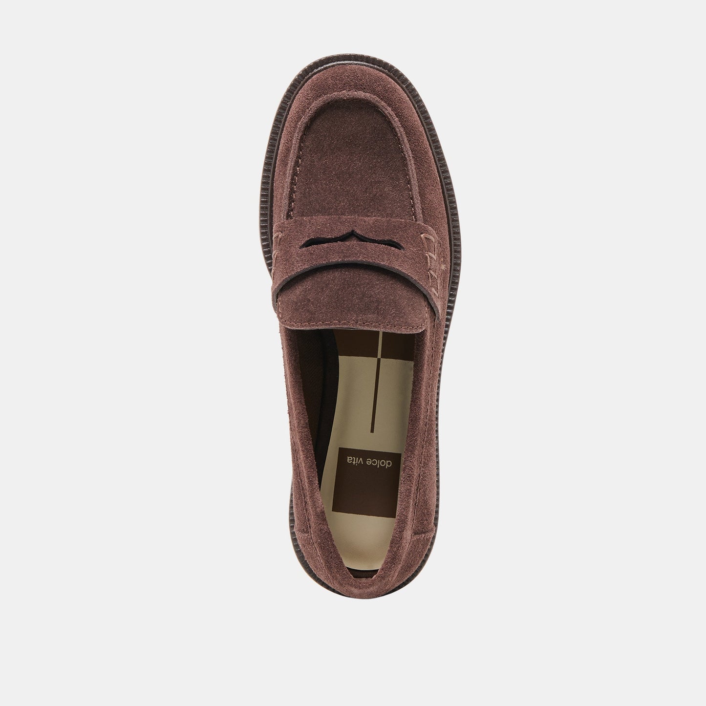 Tiggy Mahogany Suede Loafers Dolce Vita For sale
