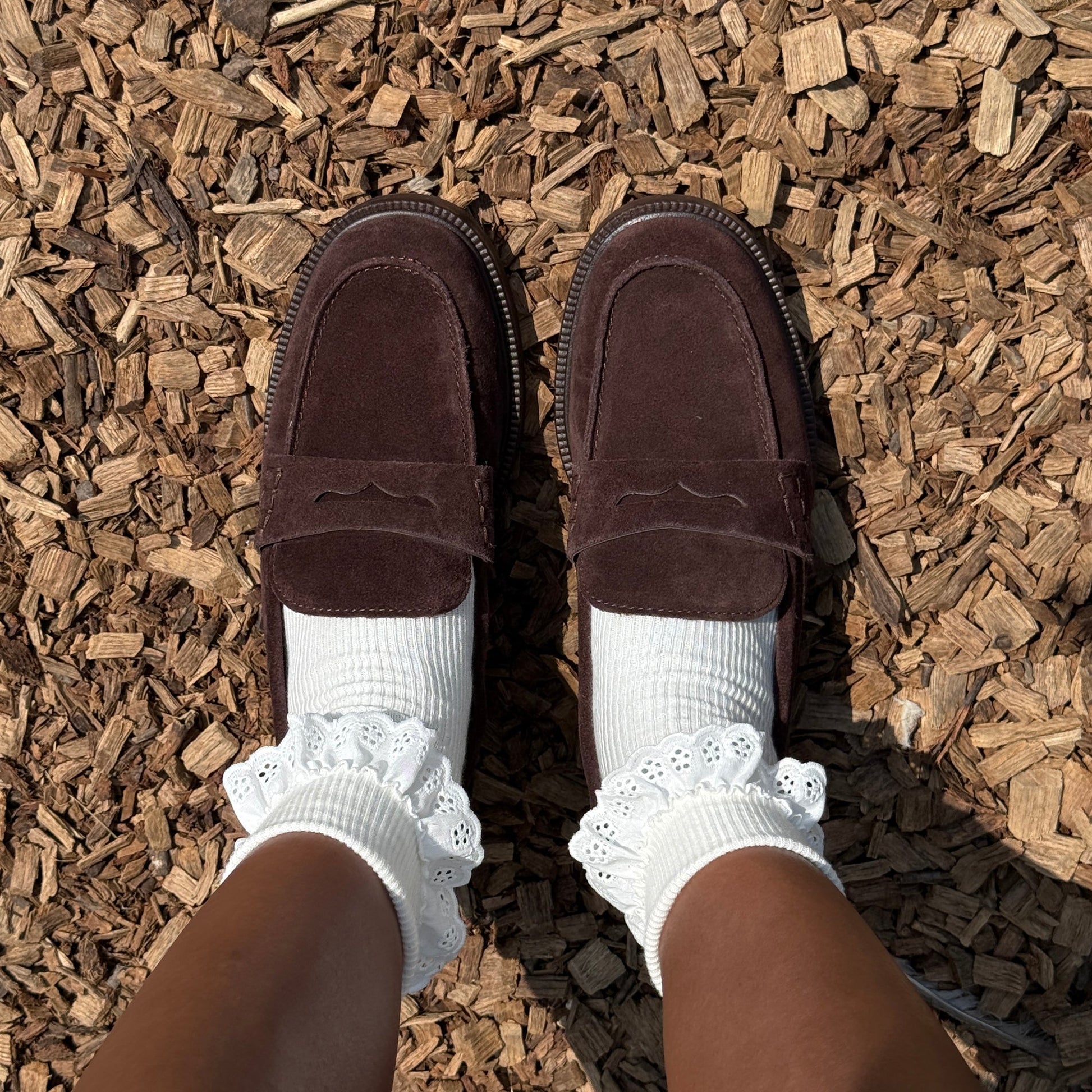 Tiggy Mahogany Suede Loafers Dolce Vita For sale