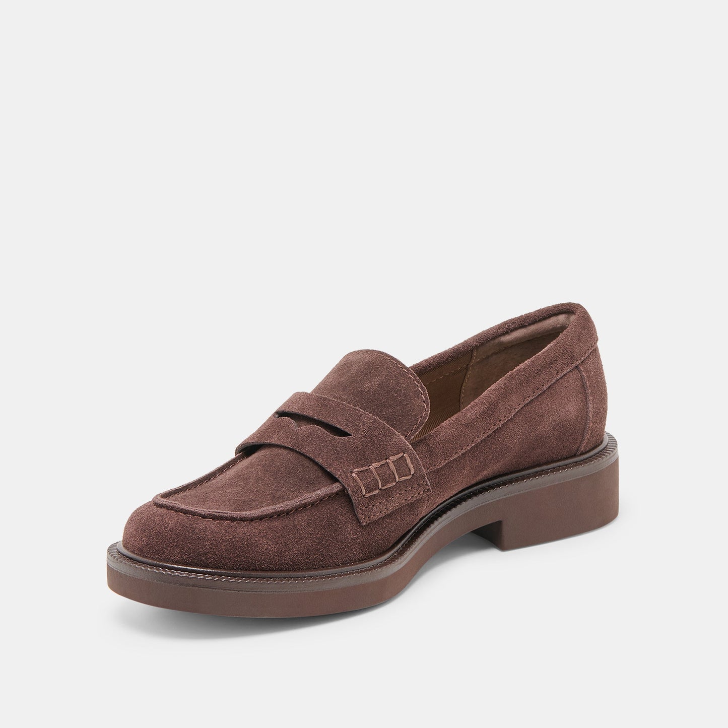 Tiggy Mahogany Suede Loafers Dolce Vita For sale