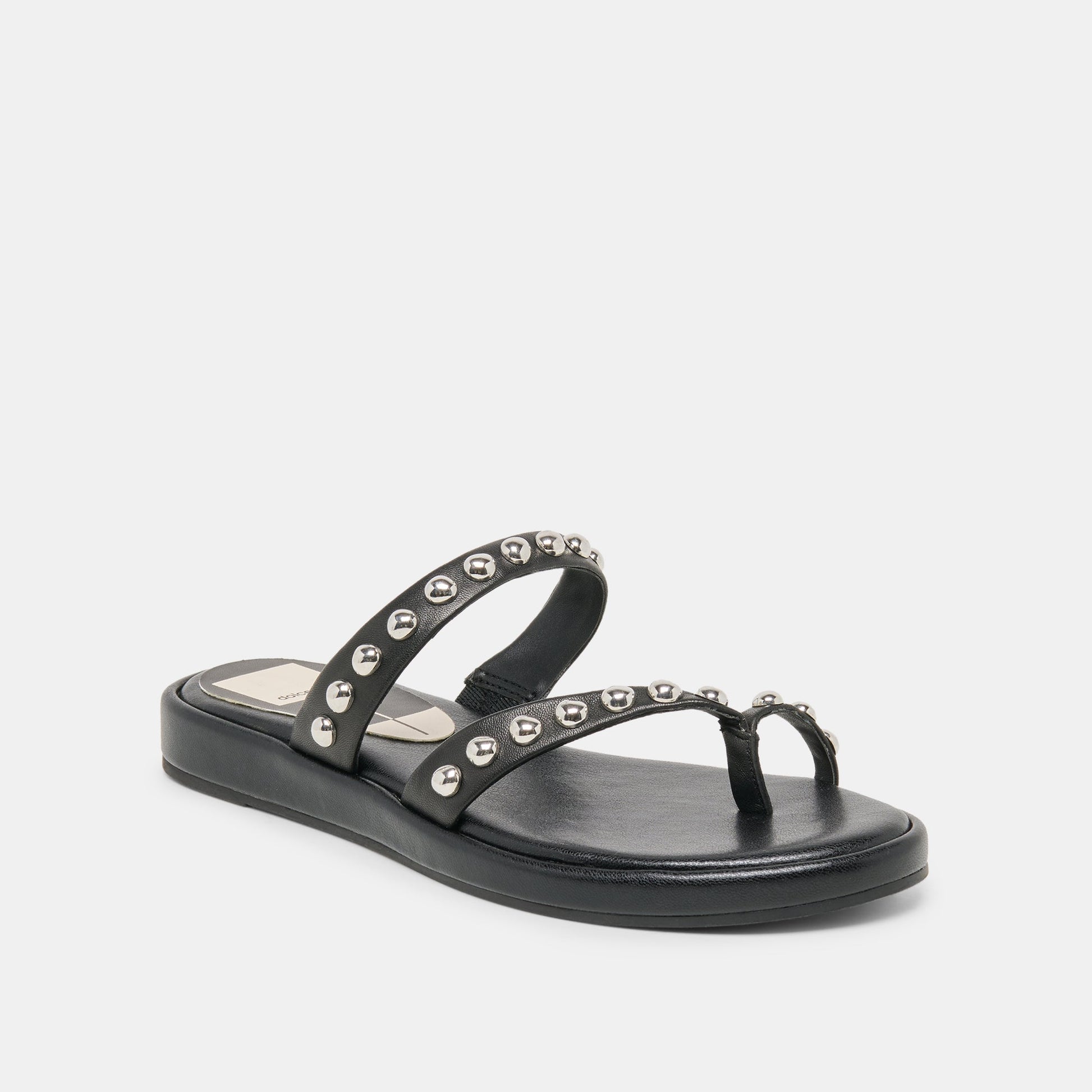 Amary Stud Black Leather Sandals Dolce Vita New