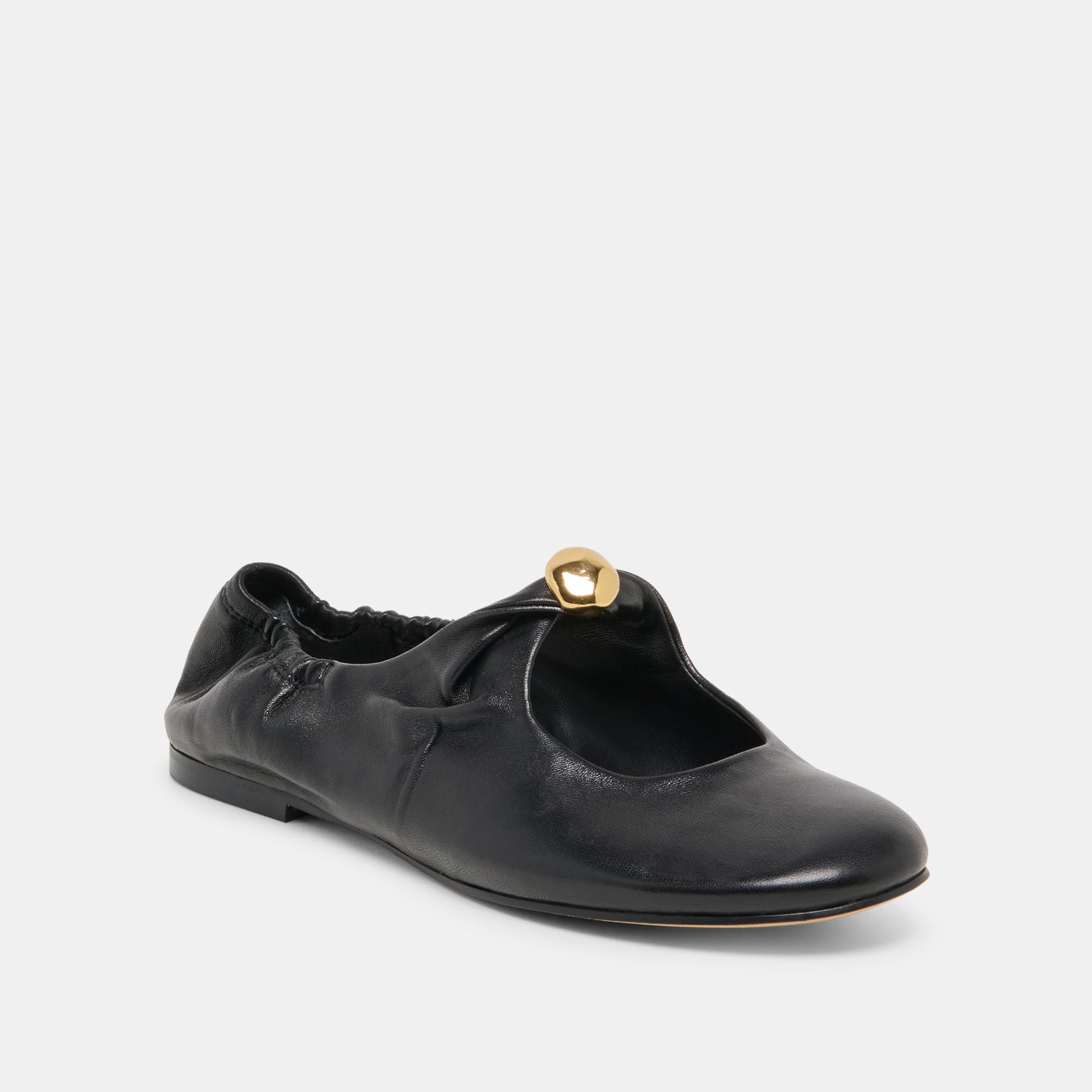 Cornel Black Leather Flats Dolce Vita Outlet