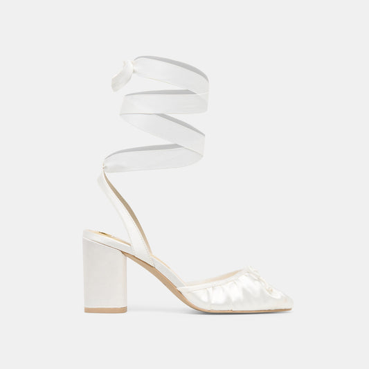 Tisha True White Satin Heels Dolce Vita For sale