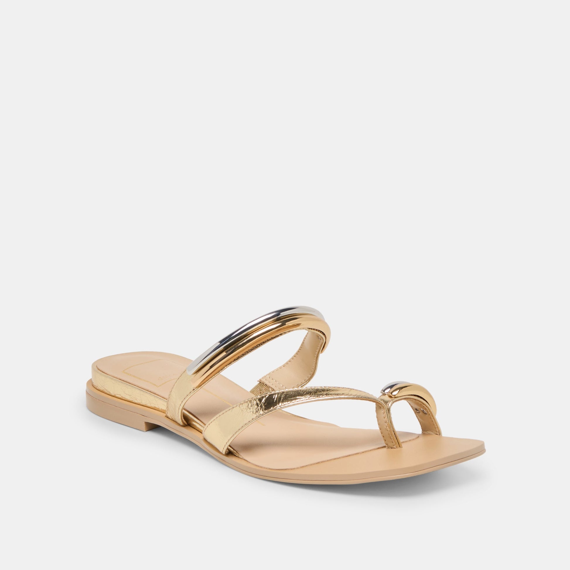 Tarina Gold Leather Sandals Dolce Vita us