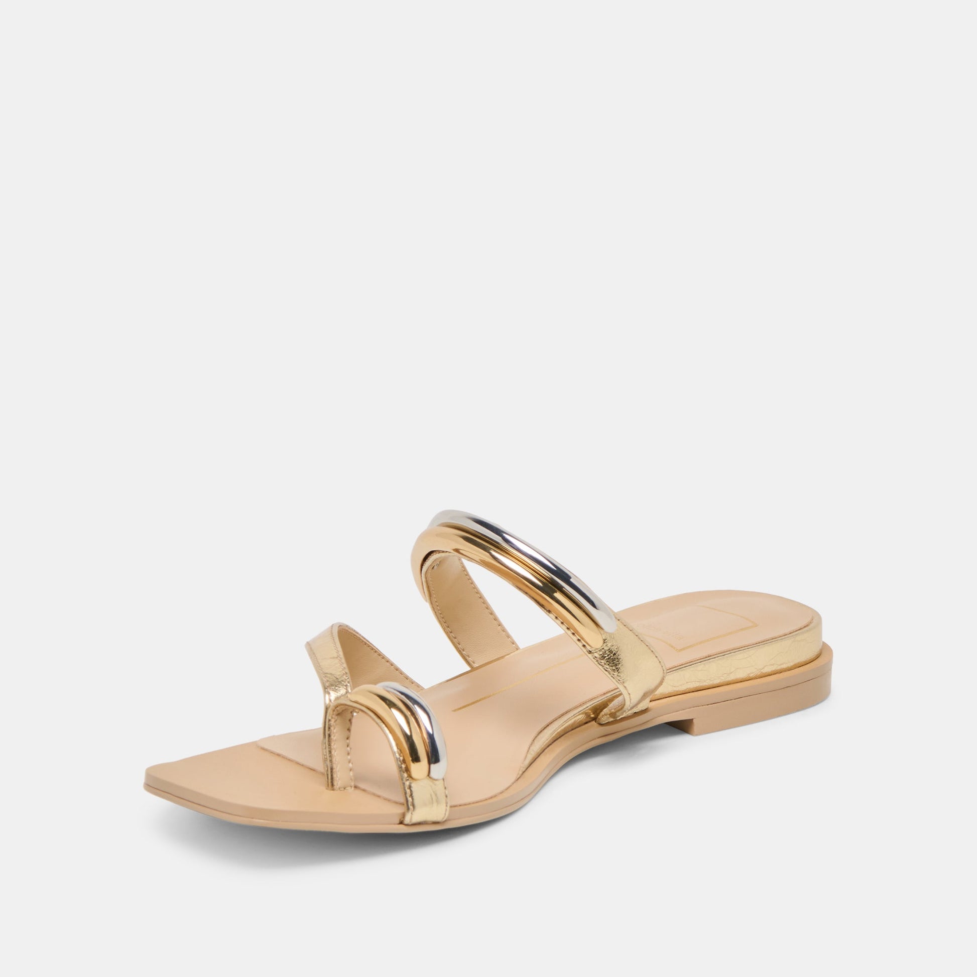Tarina Gold Leather Sandals Dolce Vita us