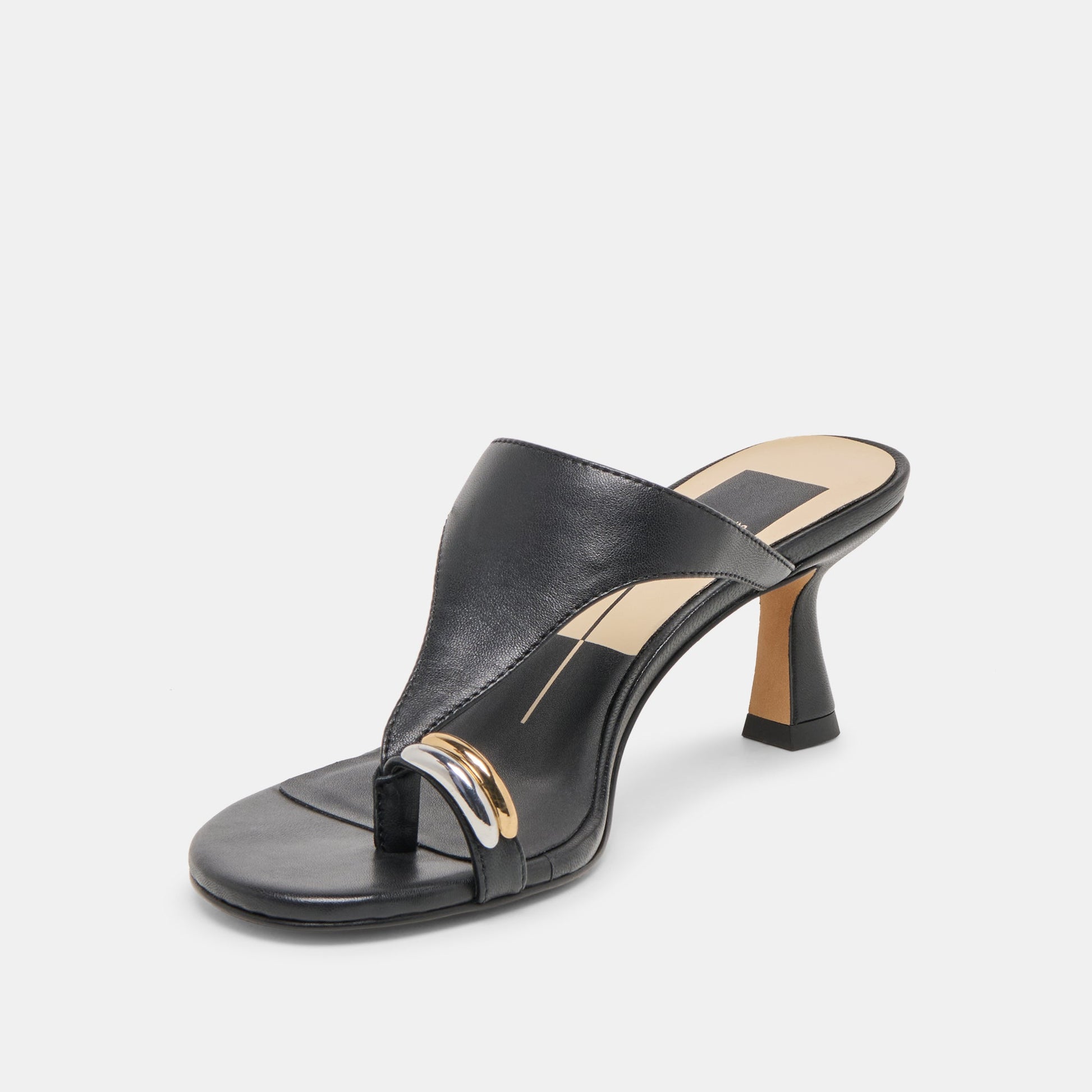 Derrel Black Leather Heels Dolce Vita Sale