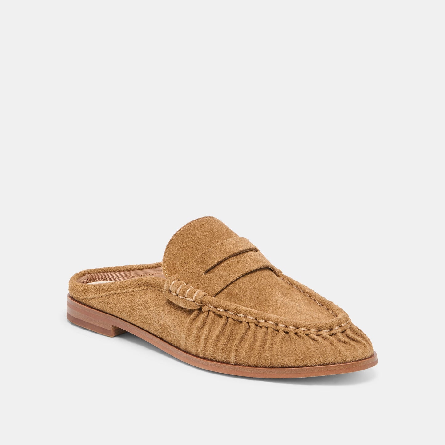 BETZY Lt Brown Suede Closed-Toe Slip-On Loafers Dolce Vita us