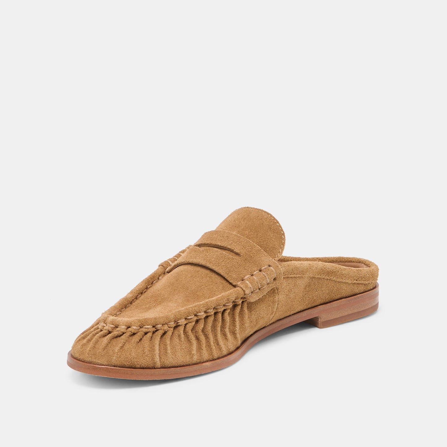 BETZY Lt Brown Suede Closed-Toe Slip-On Loafers Dolce Vita us