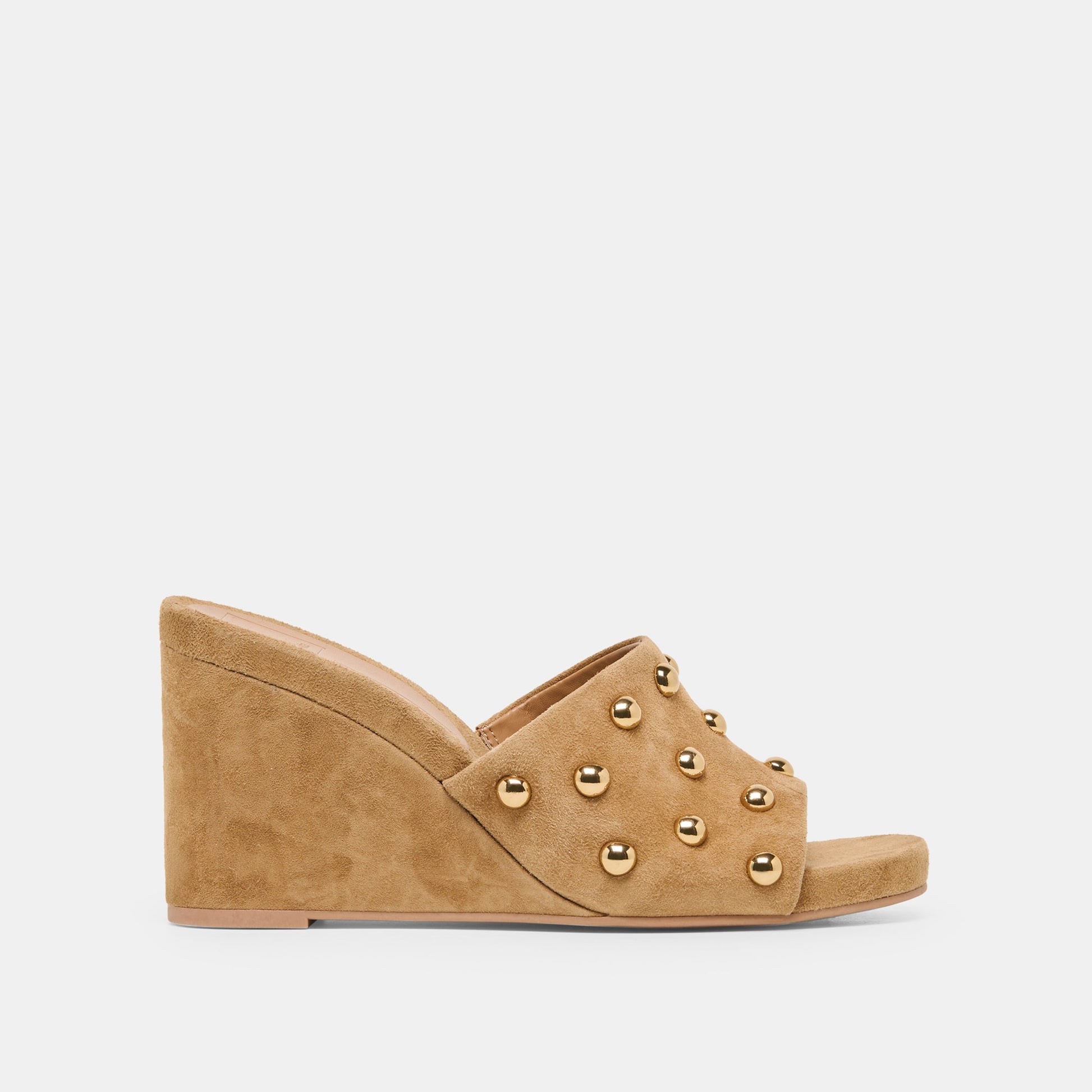 Holta Stud Lt Brown Suede Wedges Dolce Vita Online