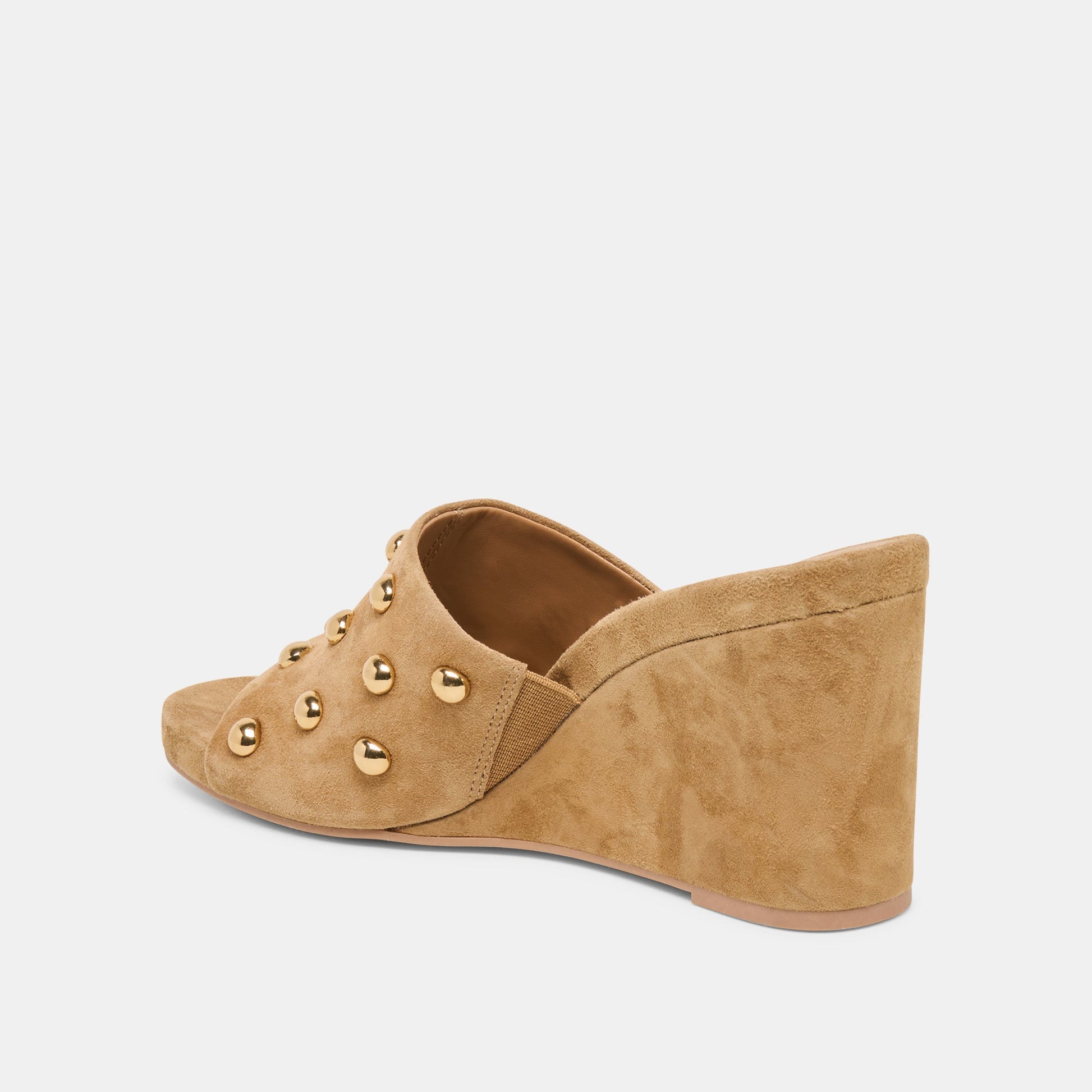 Holta Stud Lt Brown Suede Wedges Dolce Vita Online