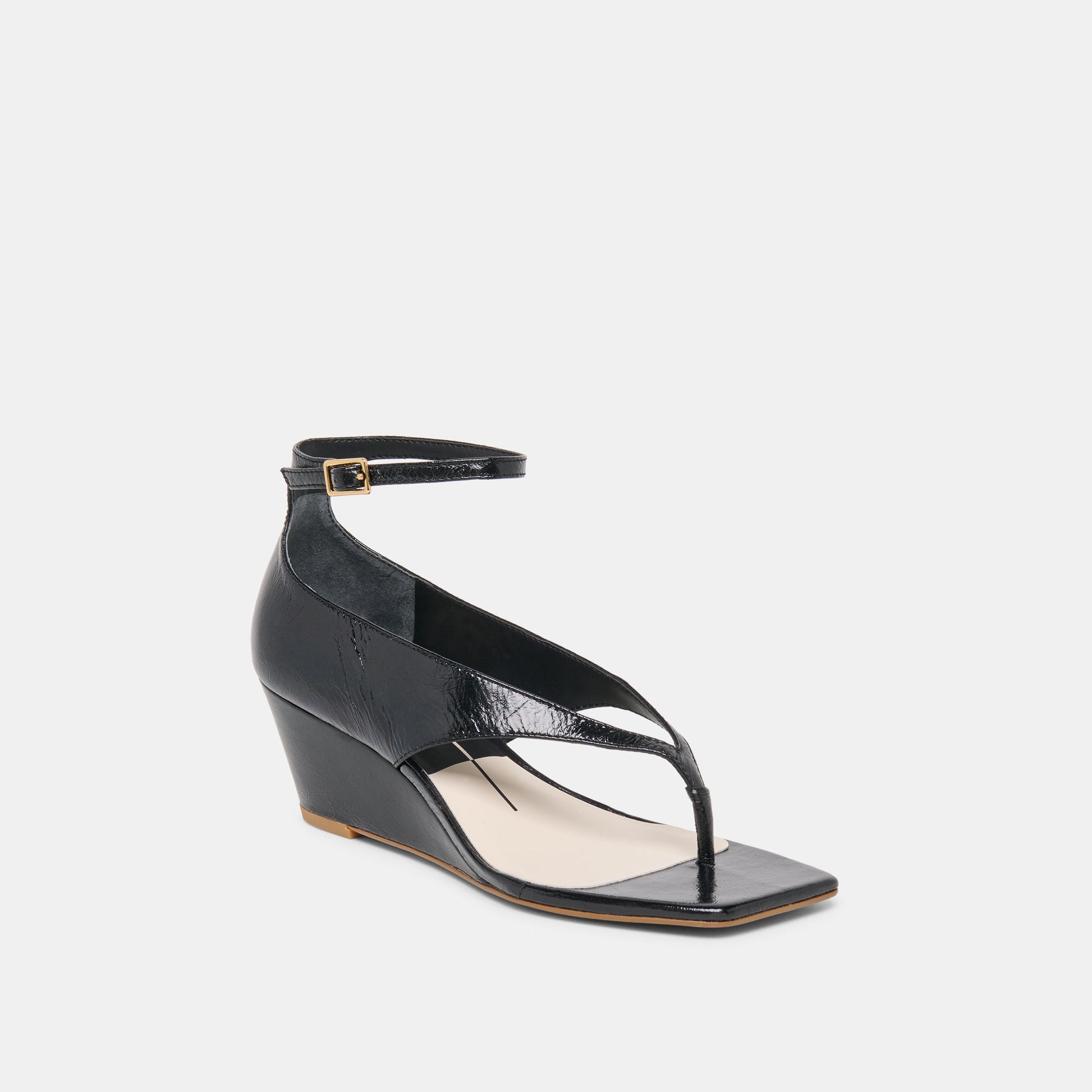 Quinny Black Leather Wedges Dolce Vita Outlet