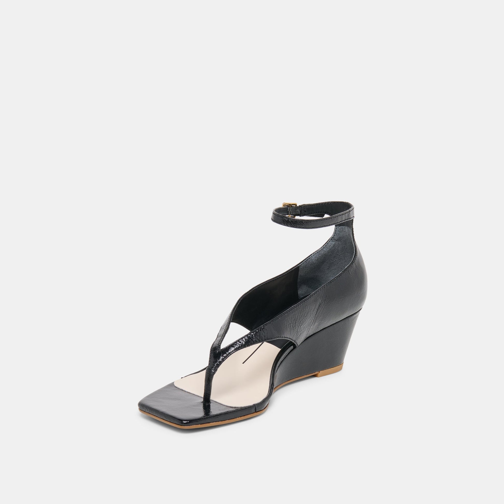 Quinny Black Leather Wedges Dolce Vita Outlet