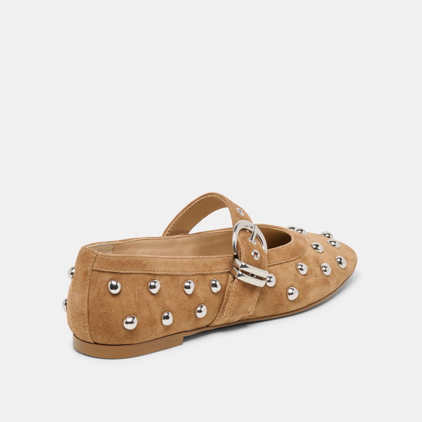Mikel Stud Lt Brown Suede Ballet Flats Dolce Vita On sale