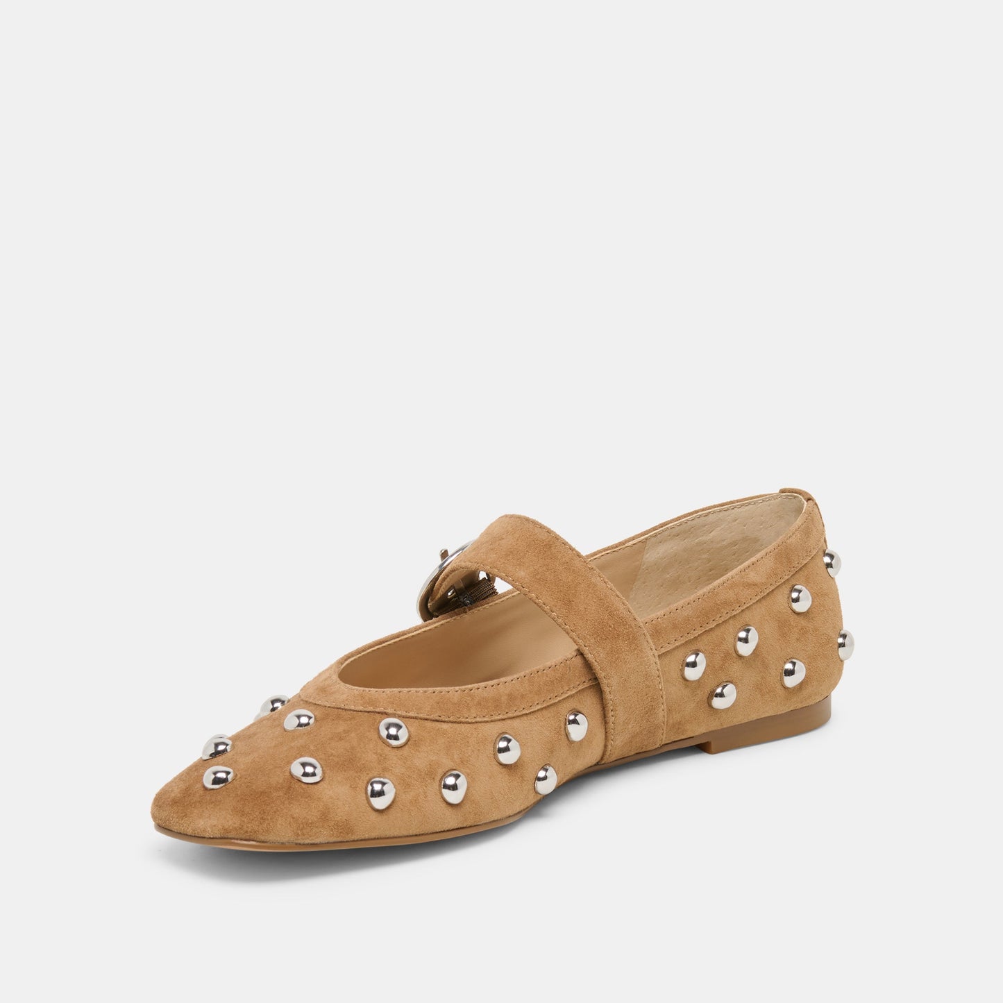 Mikel Stud Lt Brown Suede Ballet Flats Dolce Vita On sale