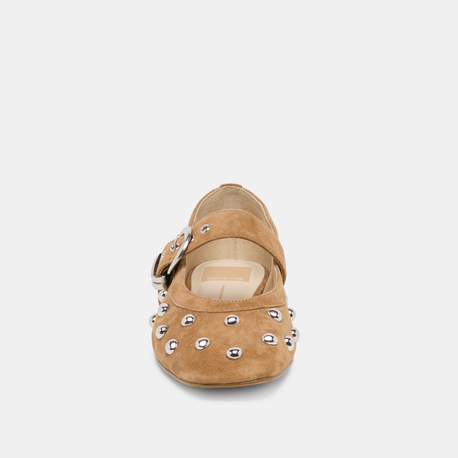 Mikel Stud Lt Brown Suede Ballet Flats Dolce Vita On sale