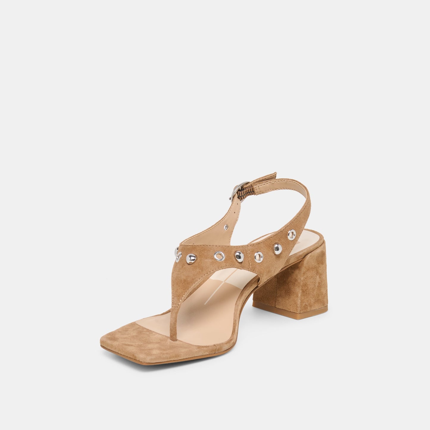 Yves Stud Lt Brown Suede Heels Dolce Vita Outlet