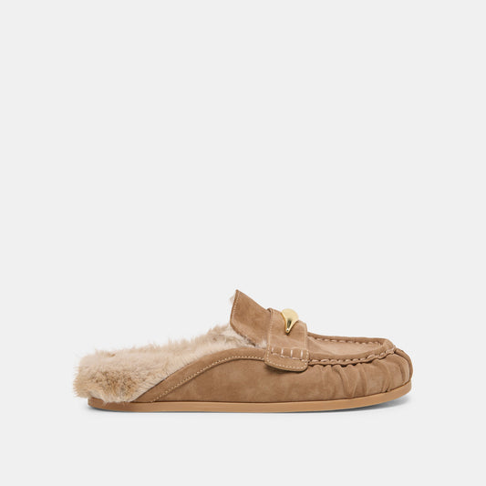 Jodero Plush Mushroom Suede Flats Dolce Vita On sale